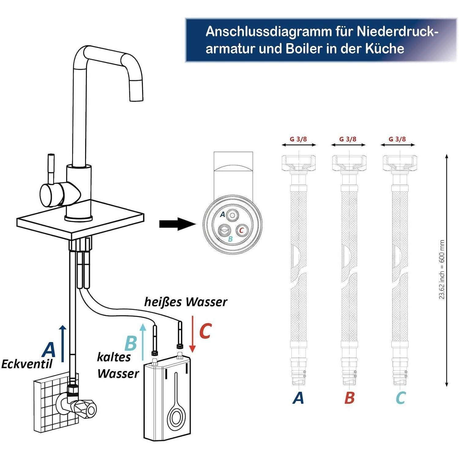 LuxusKollektion Spültischarmatur Küchenarmatur Niederdruck 360 Schwenkbar Z günstig online kaufen