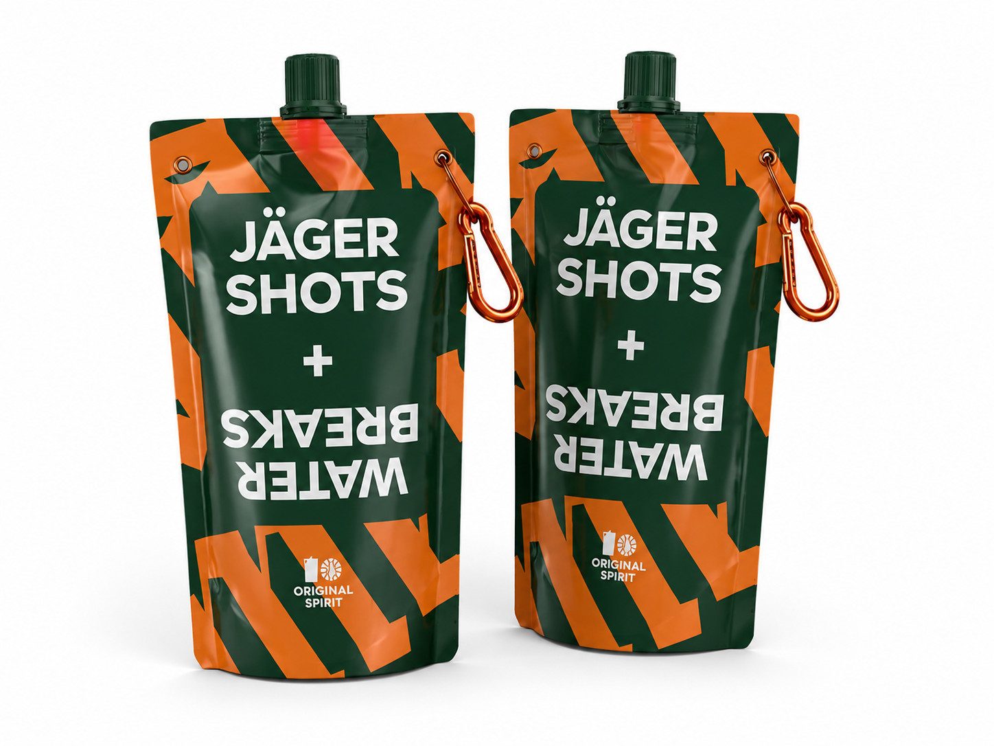 Jägermeister Trinkbeutel Jägermeister Festival Trinkbeutel 2er Set - Faltbare Wasserbeutel mi