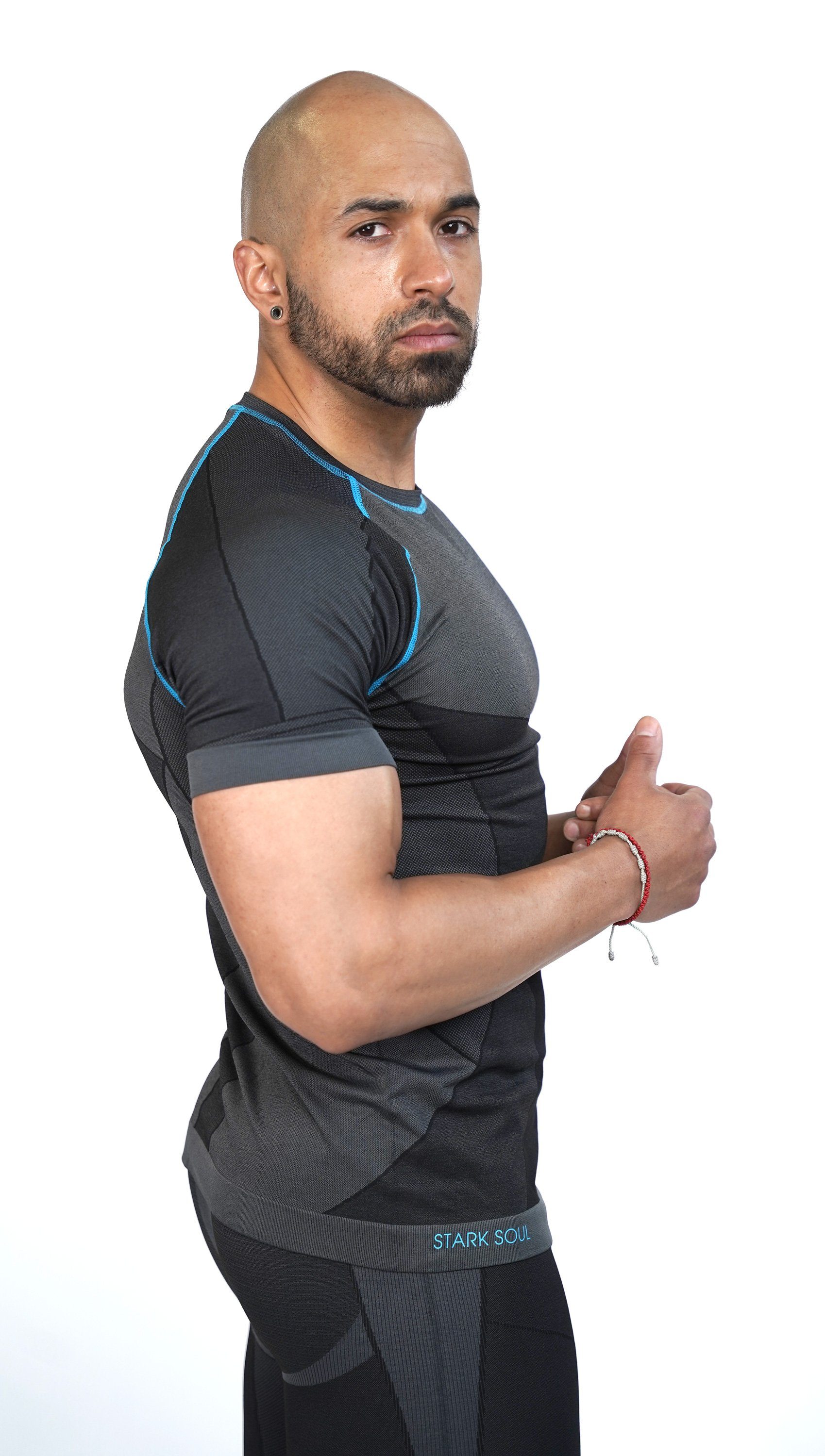 Stark Soul® Funktionsshirt Herren Base Layer, Seamless, Kurzarm Shirt, Sport- & Skiunterwäsche mit Funktionszonen in VERSA-Strickweise