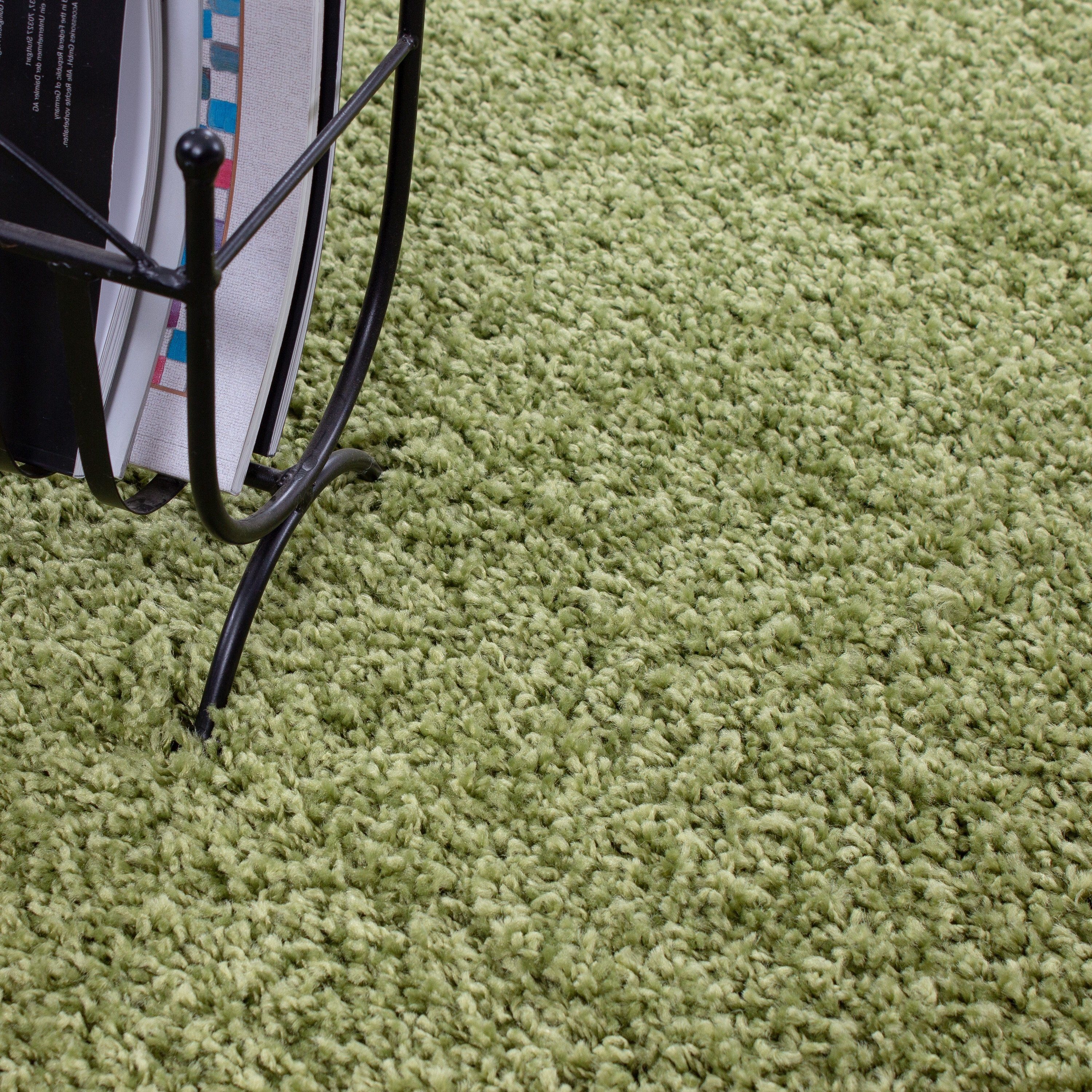 Teppich Unicolor - Einfarbig, Teppium, 30 Grün Höhe: Rund, Wohnzimmer mm, Teppich
