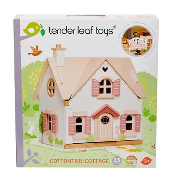Tender Leaf Toys Puppenhaus Cottage Landhaus mit Möbel Holzpuppenhaus Holzspielzeug