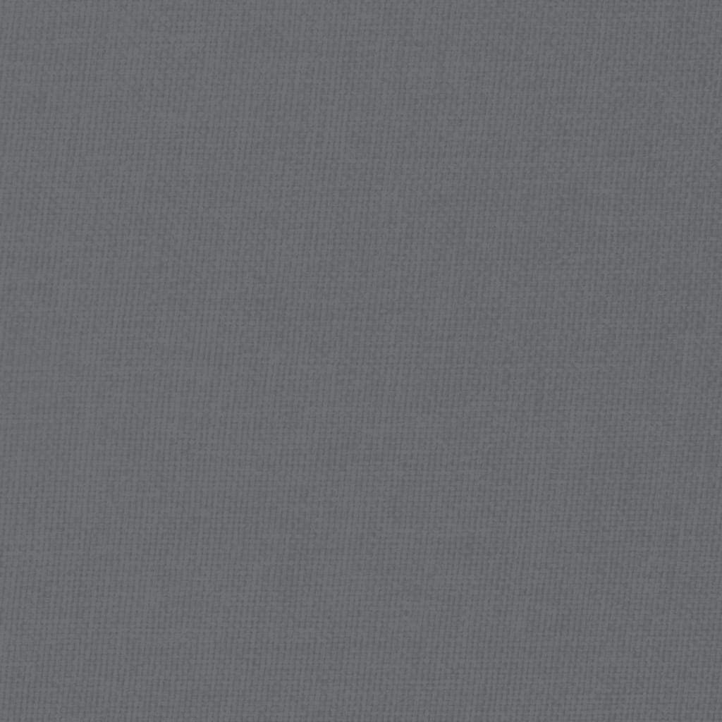vidaXL St) Polsterhocker cm (1 Dunkelgrau white grey dark and Fußhocker Stoff 51x41x40