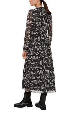s.Oliver BLACK LABEL Minikleid Hemdblusenkleid aus Mesh