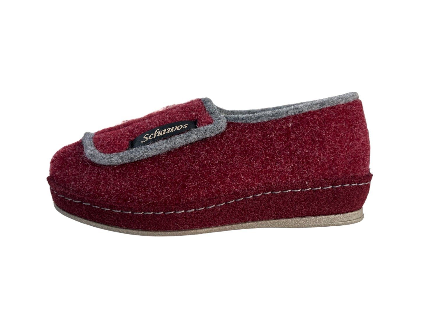 SCHAWOS Schawos Damen Hausschuh 2072-4 bordo Hausschuh