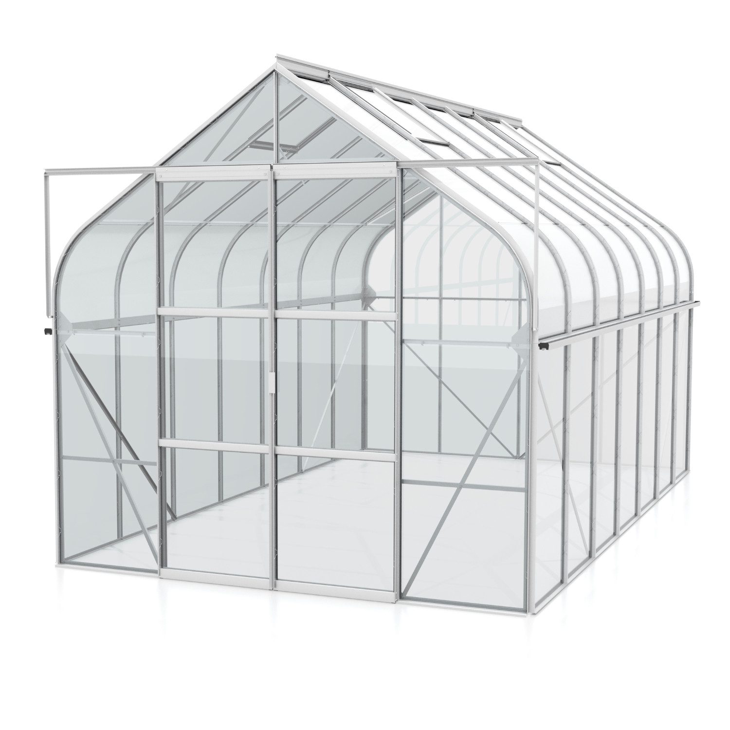 Vitavia Gewächshaus Diana 9900, 3,00 mm Wandstärke, Zollingerdach silberfarben | Rabatt: 34%