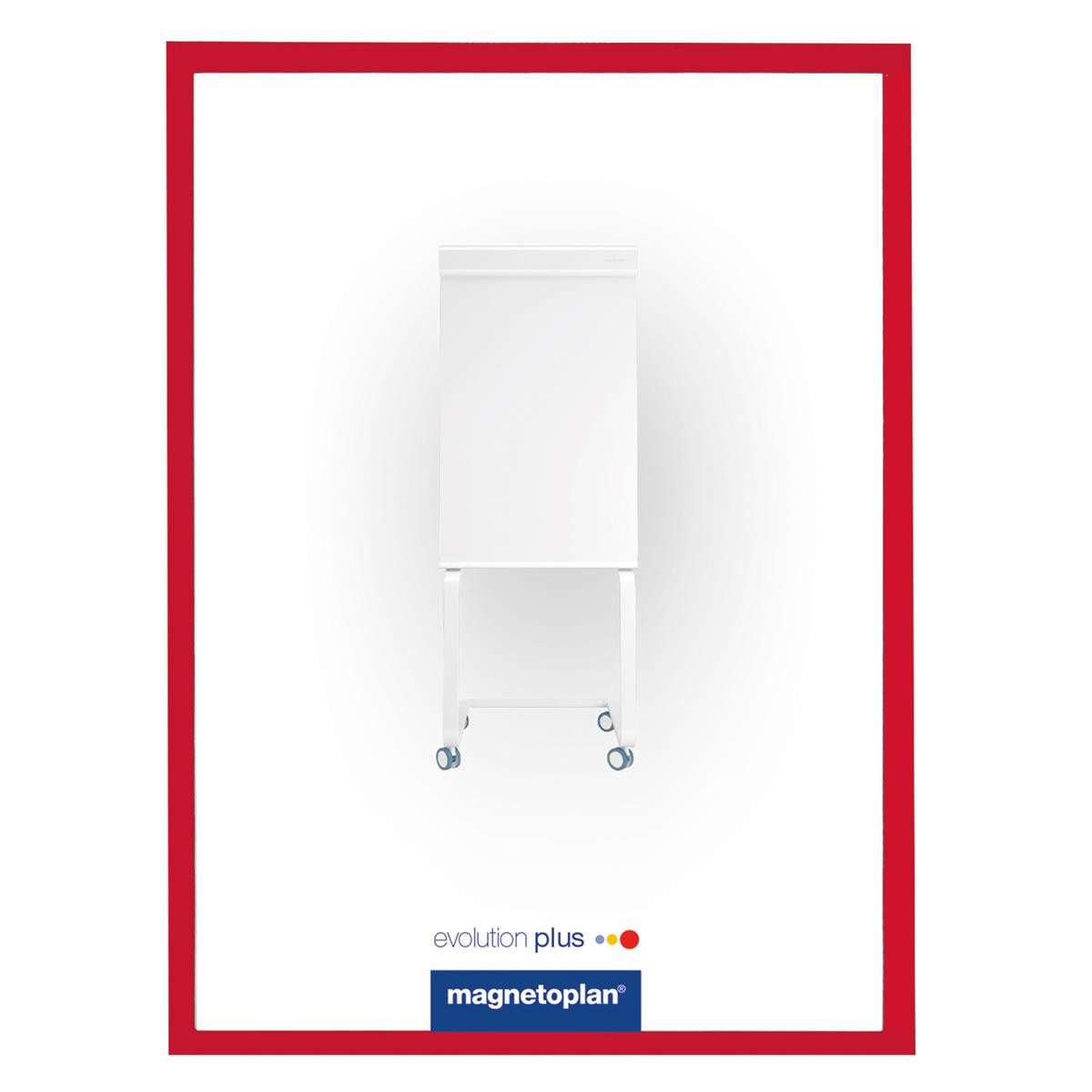 magnetoplan® Magnet magnetoplan 1130306 5er Magnetrahmen magnetofix, A4, rot