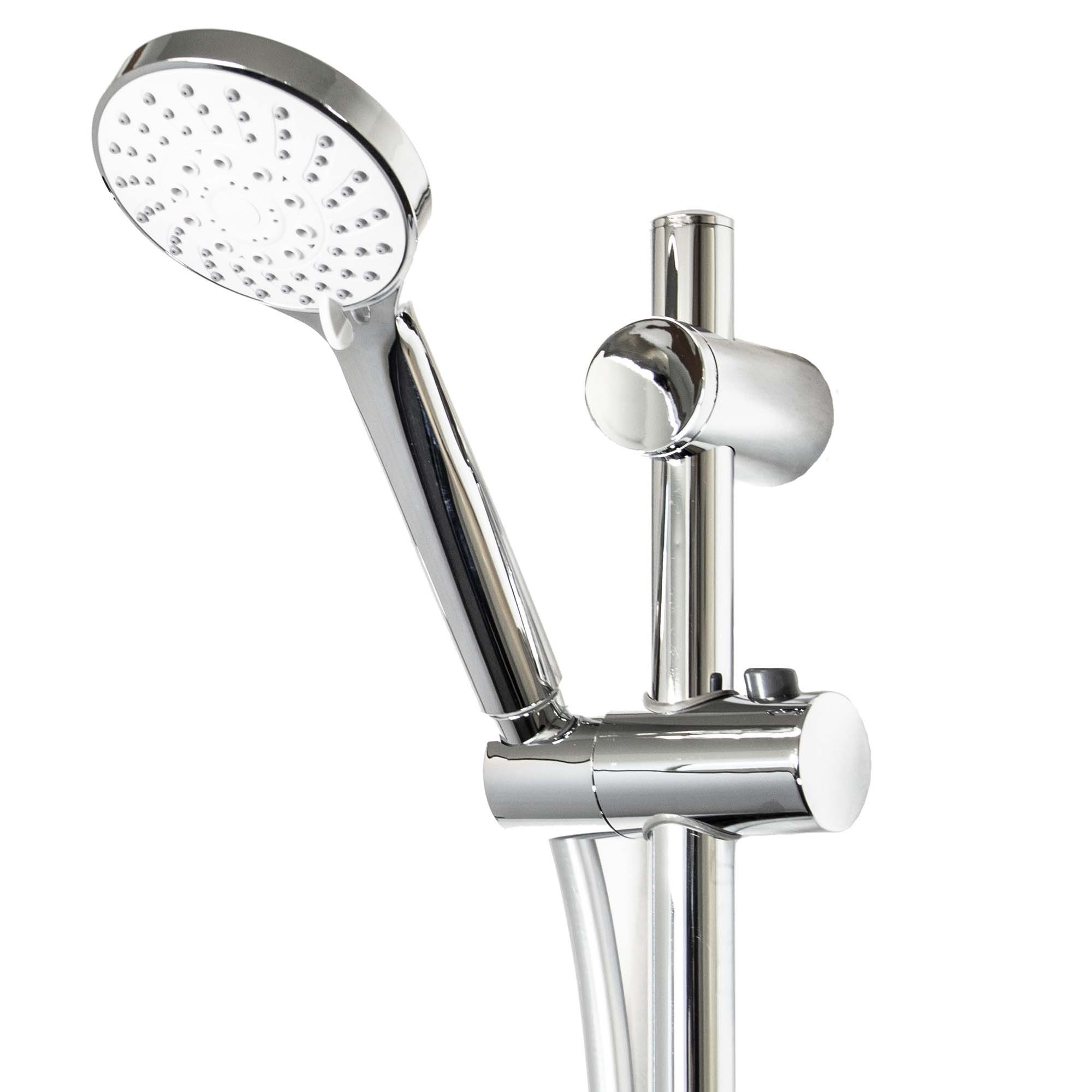 tecuro Brausegarnitur Brauseset ew-100 - mit 5 Funktionen, Brauseschlauch 160 cm