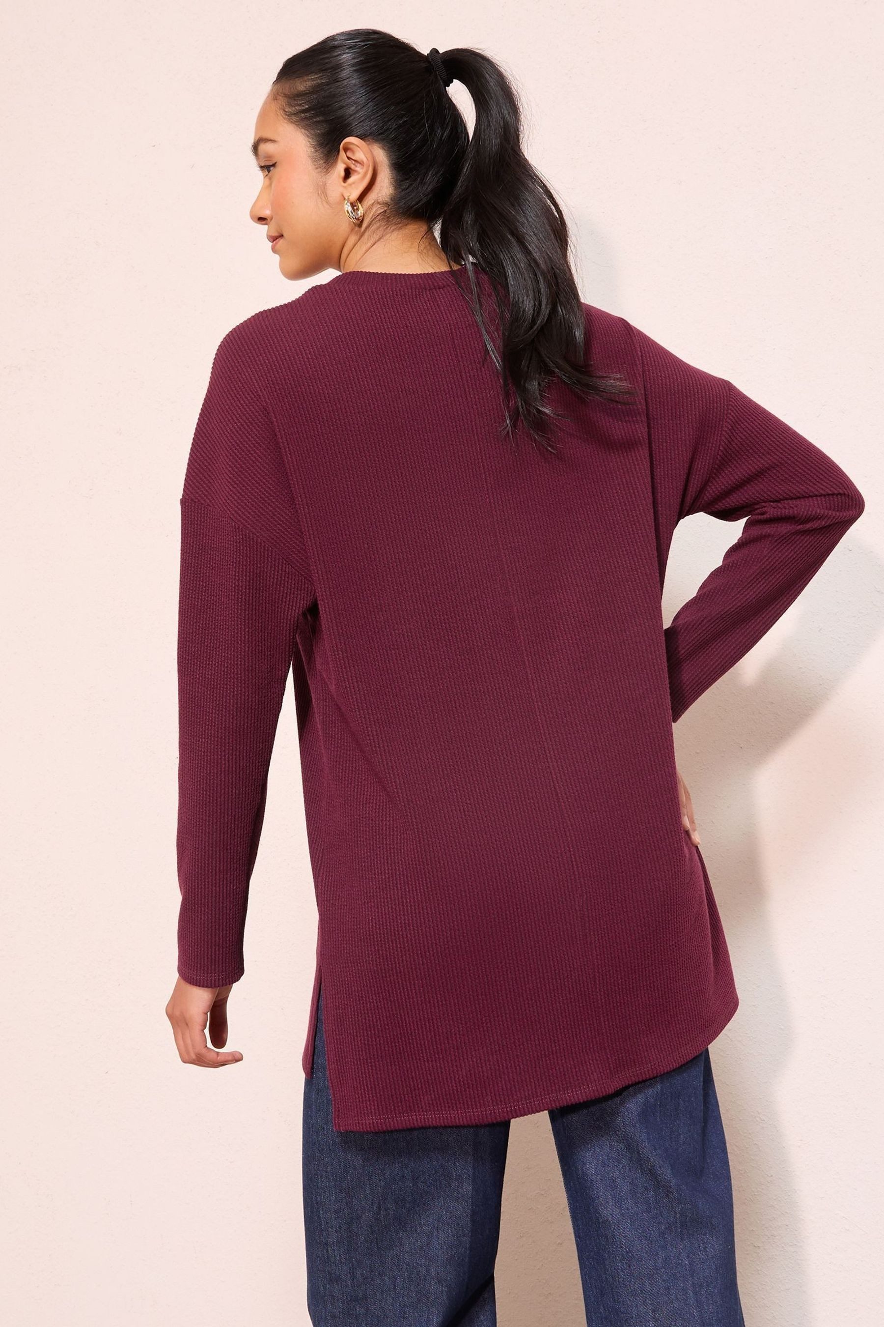 Friends Like These Stricktunika Friends Like These Ripp-Tunika mit Knopfdet günstig online kaufen