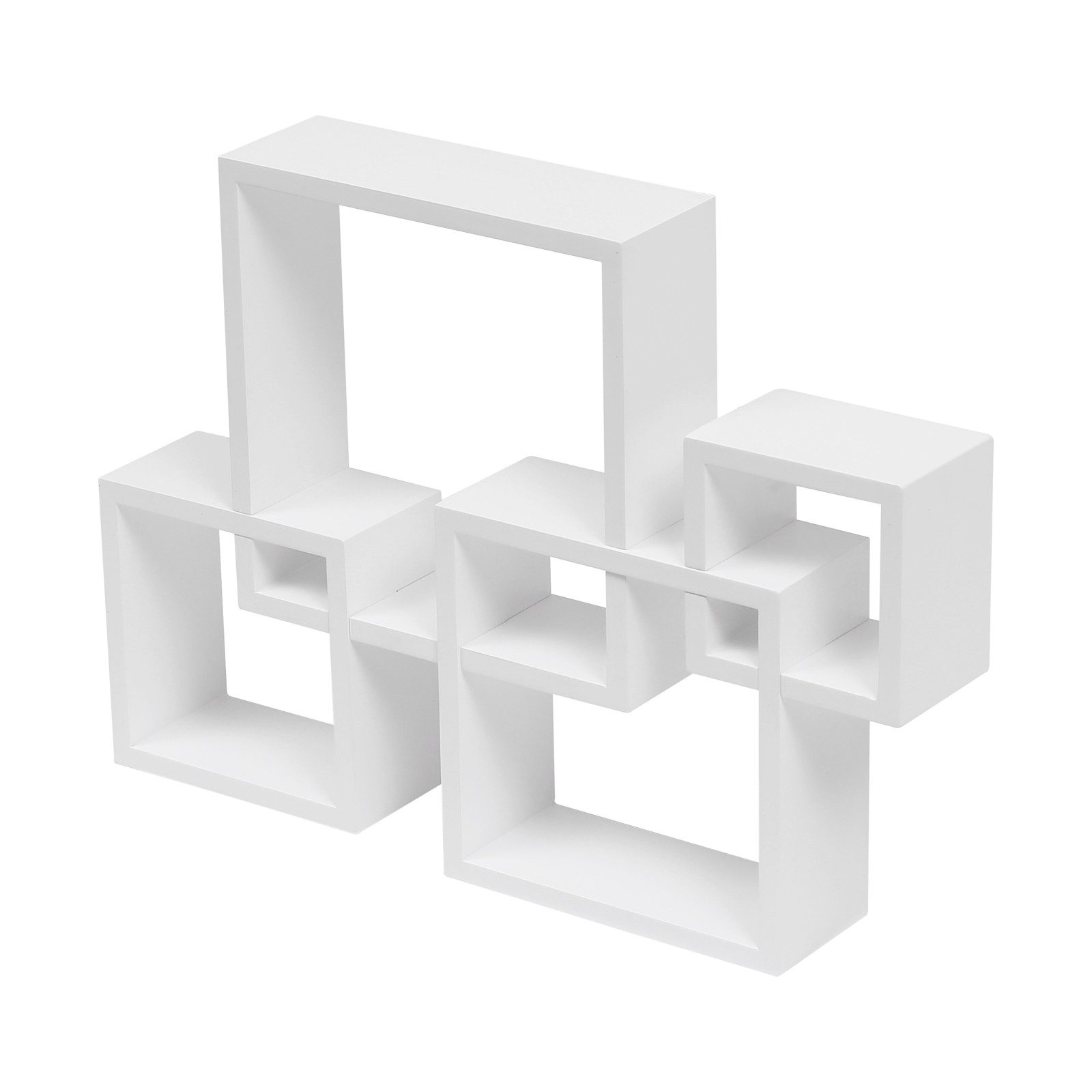 Happy Home Wandregaltisch Wandregal Wand Quadratisches 4er Set Wandregal weiß