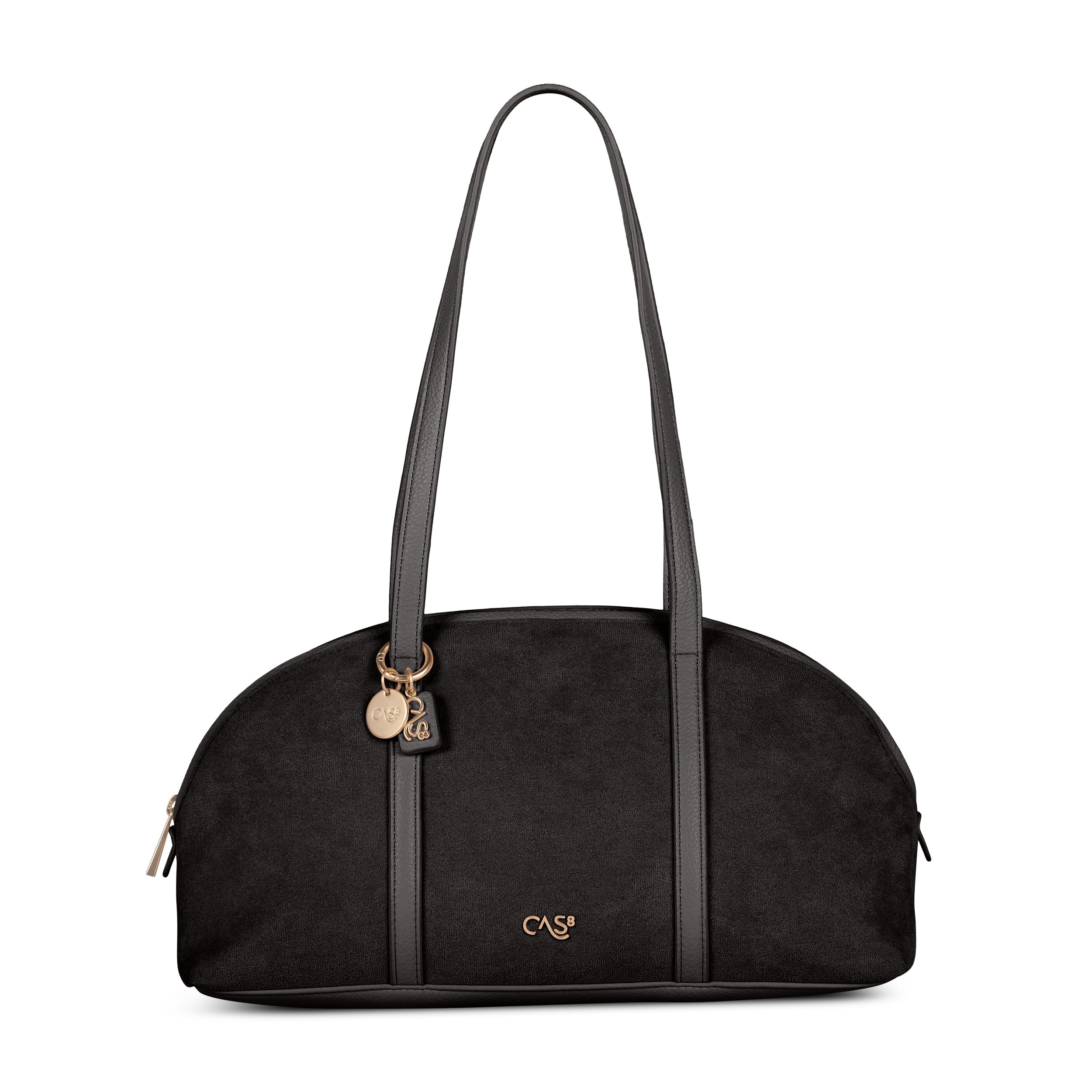 Cas8 Handtasche Rike 35590 A – Vegane Handtasche in Wildleder-Optik mit PU-Henkeln