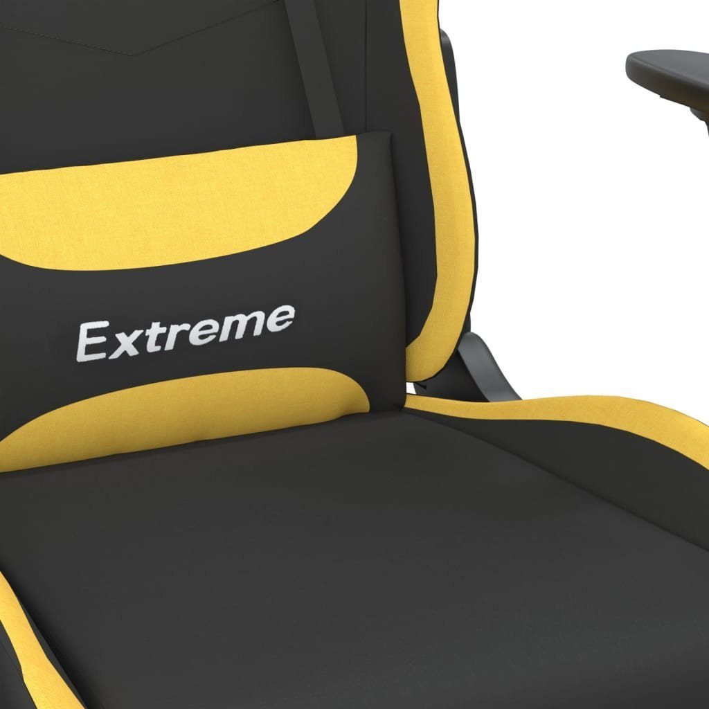 Gelb St) vidaXL Stoff Schwarz und Schwarz Schwarz Gaming-Stuhl (1 Gaming-Stuhl und gelb und gelb |