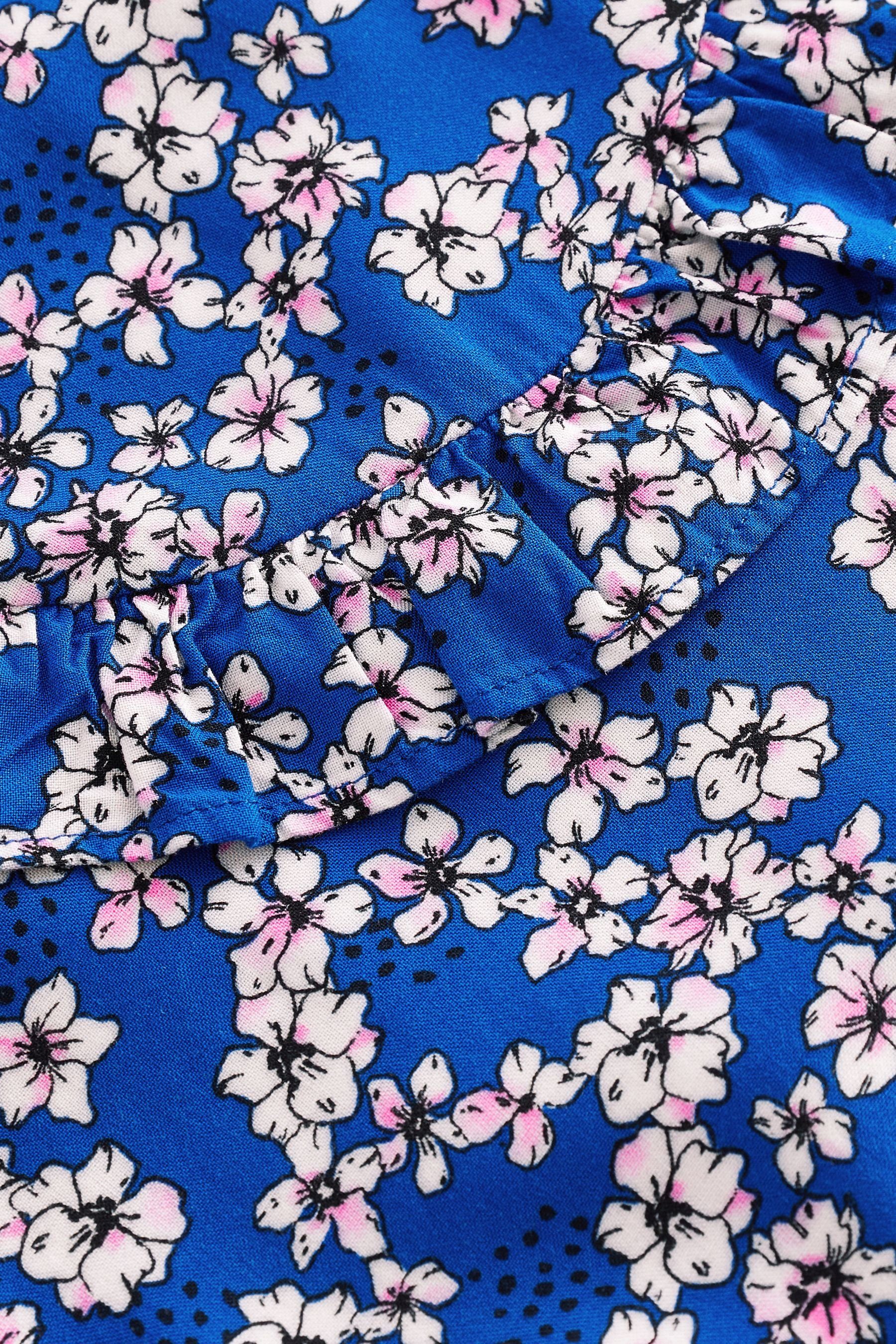 Next Cobalt Floral (1-tlg) Blue Bedrucktes Druckkleid Kleid