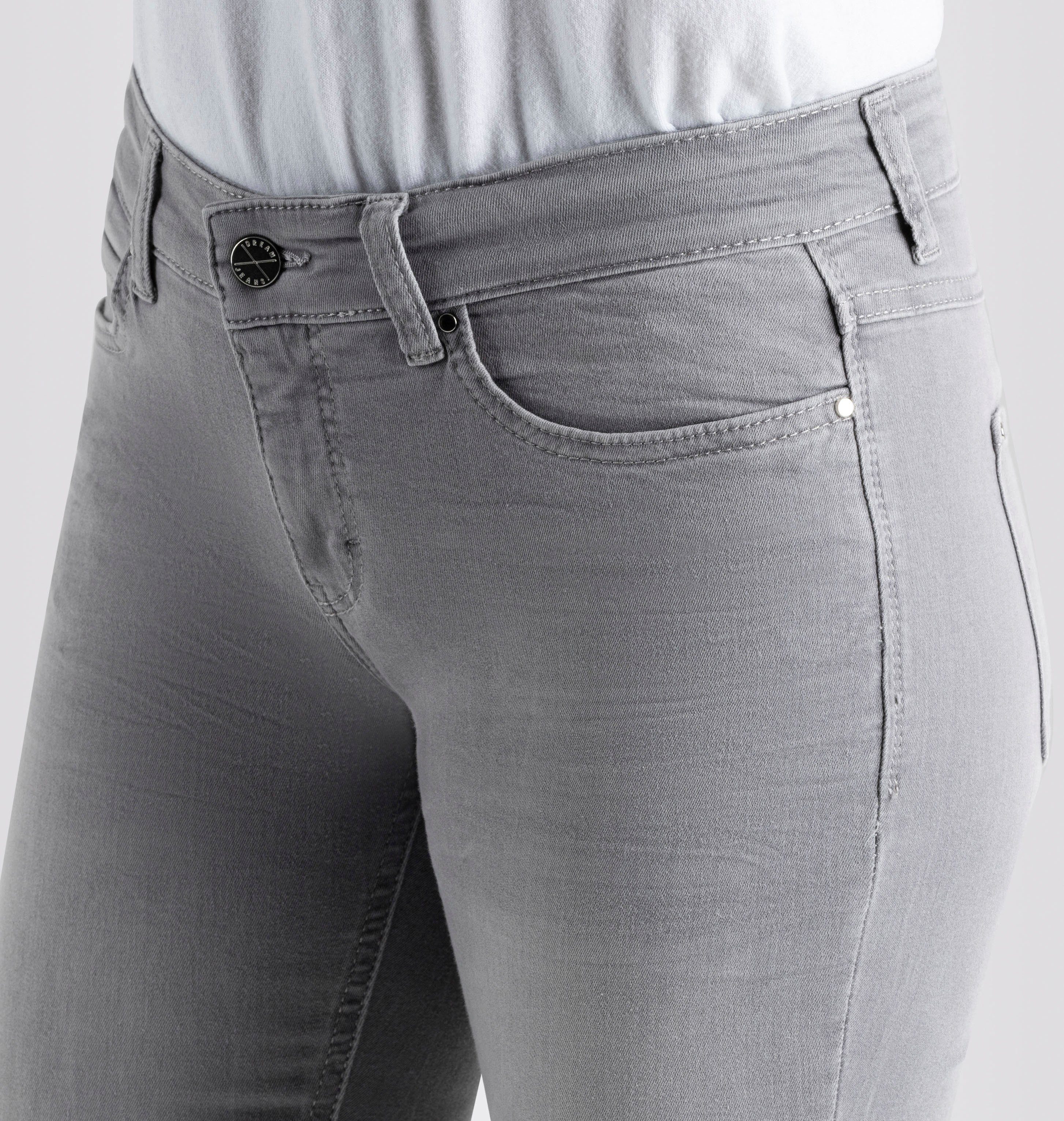 den für sorgt perfekten Skinny Dream Sitz Qualität Hochelastische MAC light Skinny-fit-Jeans wash grey