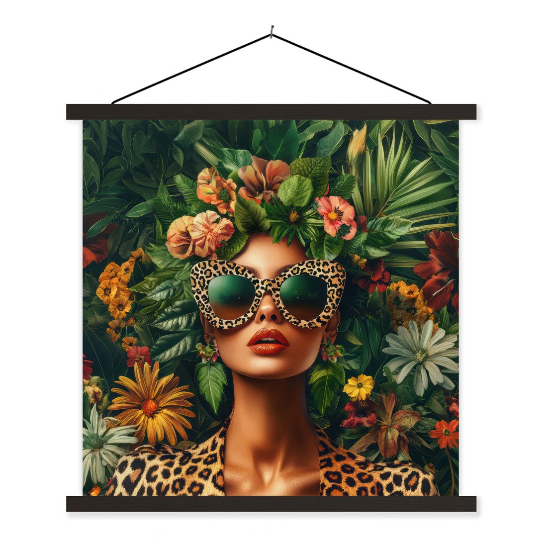 MuchoWow Poster Frau - Pantherdruck - günstig online kaufen