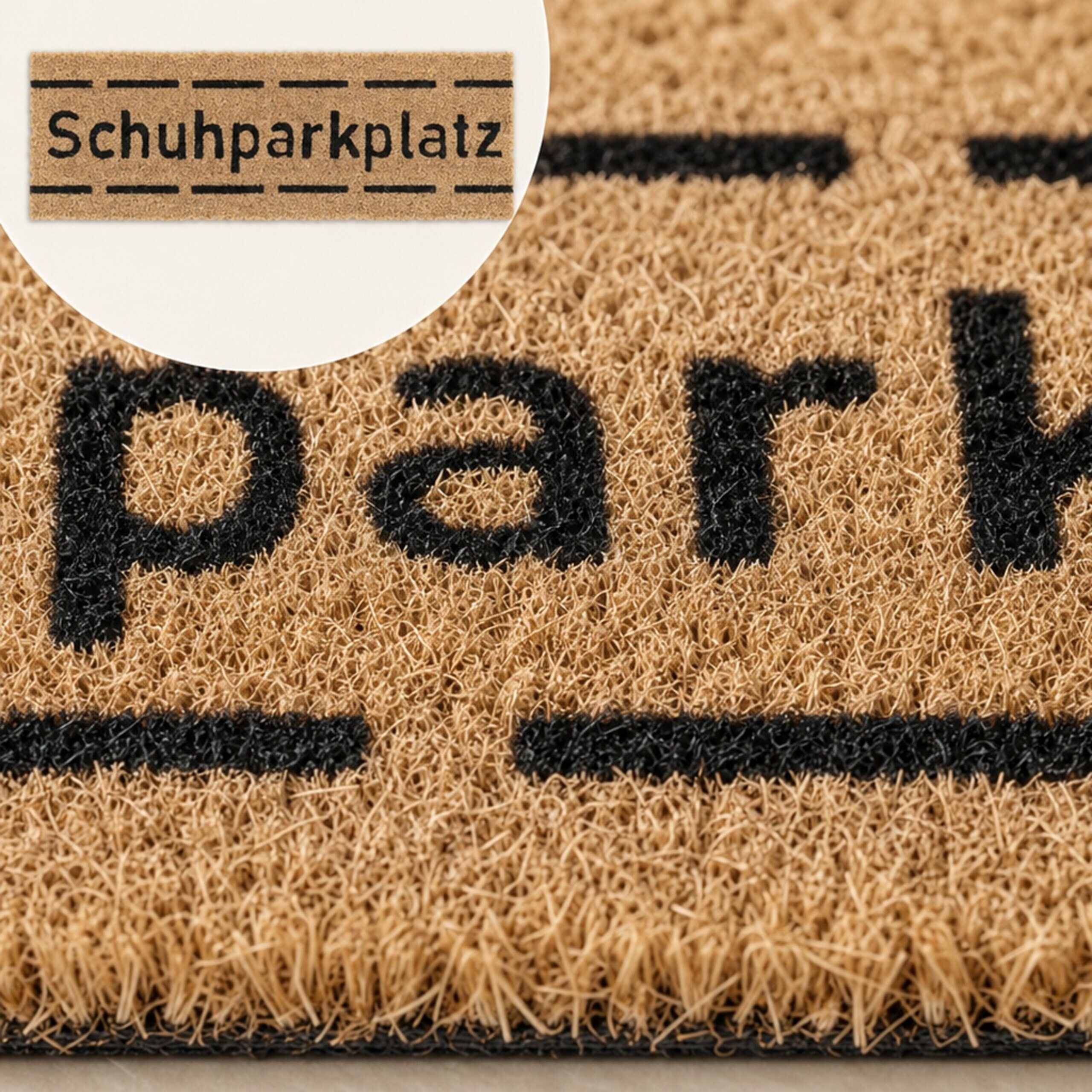 relaxdays Fußmatte Kokos Fußmatte Schuhparkplatz schmal, Rechteckig, Höhe: 15 mm – Bild 4 von 5