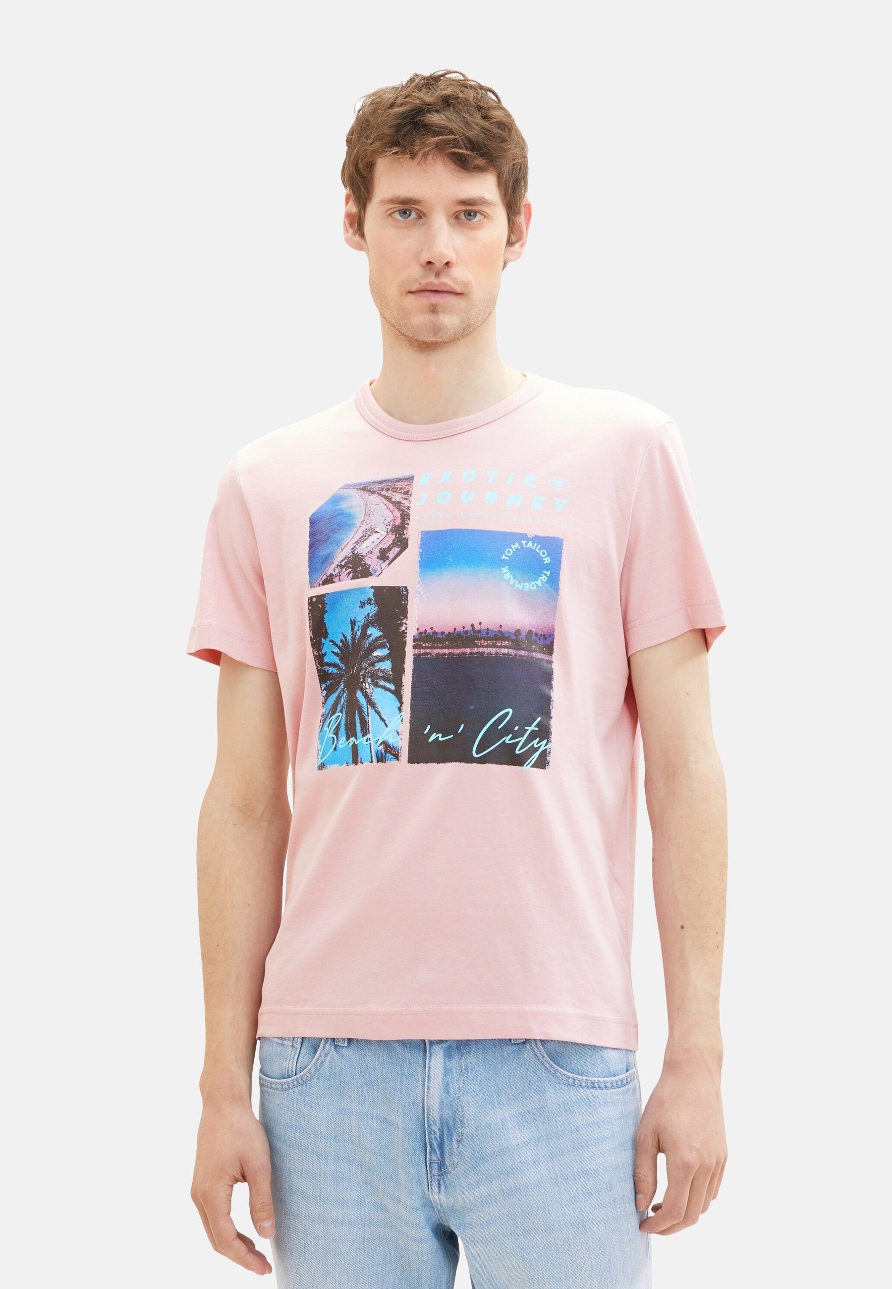 T-Shirt pink Kurzarmshirt T-Shirt TAILOR TOM (1-tlg)