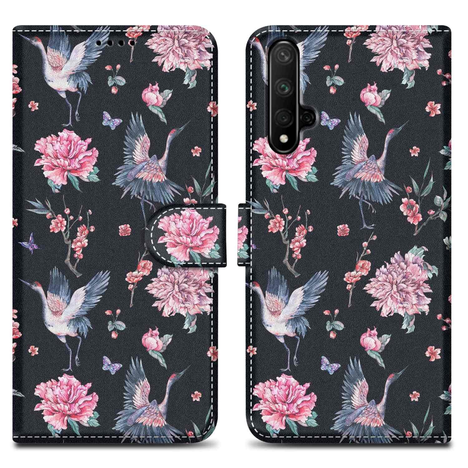 Cadorabo Handyhülle für Honor 20 / 20S / Huawei NOVA 5T Hülle Honor 20 / 20S / Huawei NOVA 5T, Handy Schutzhülle - Hülle, Standfunktion, Kartenfach, Magnetverschluss