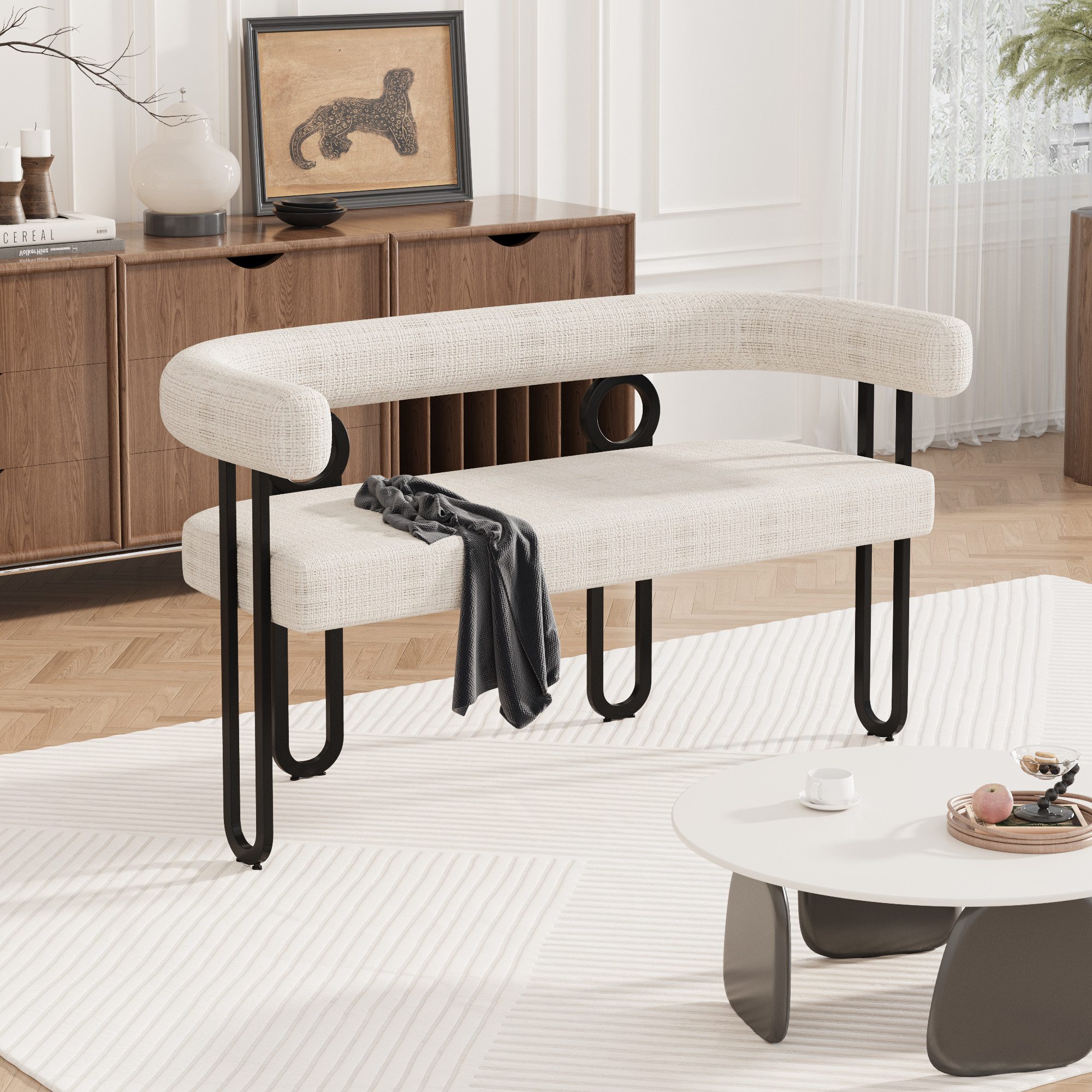 KLAM HOME Esszimmerstuhl Loungesessel 2-Sitzer Doppelsitzsofa günstig online kaufen