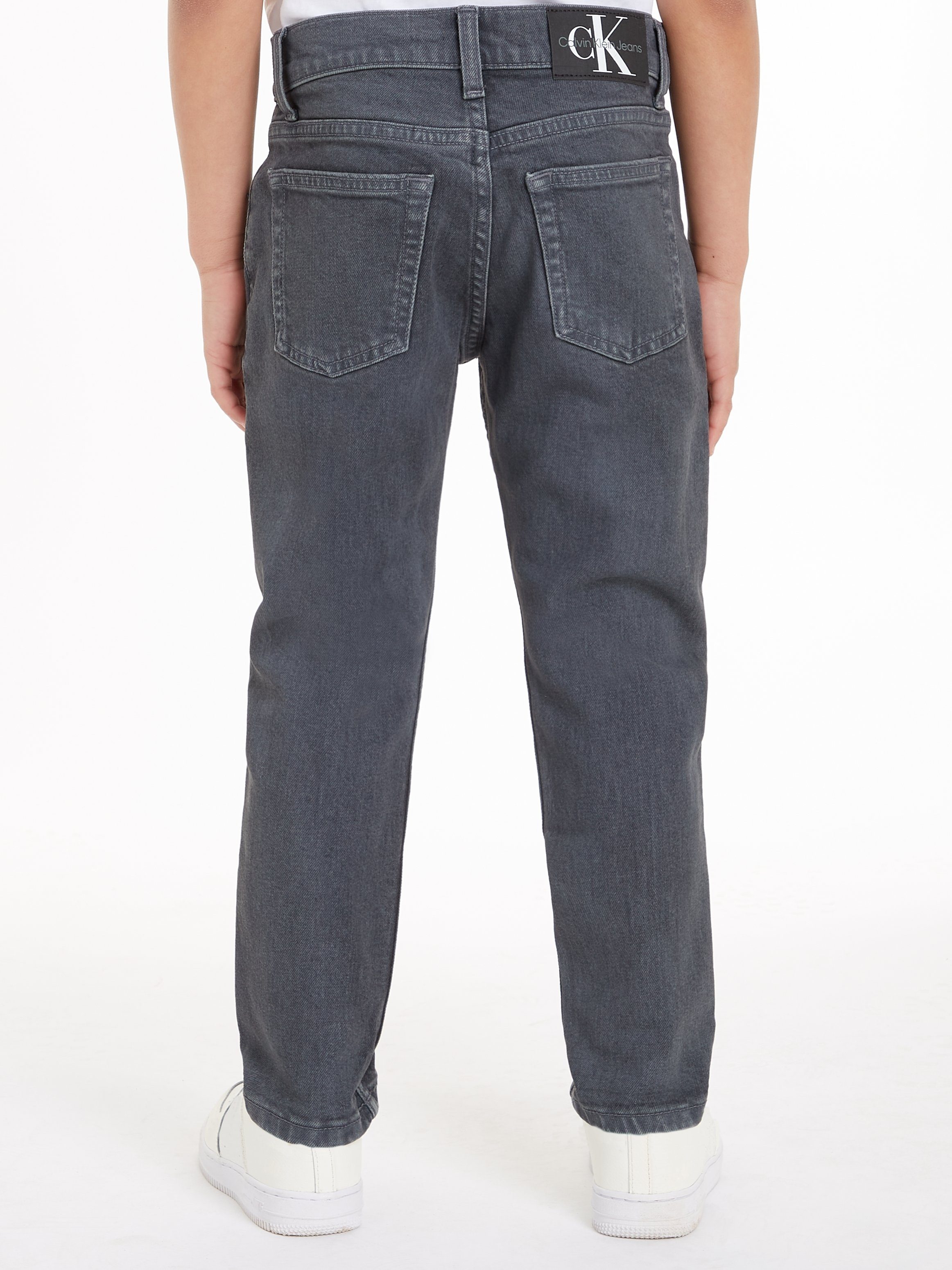 GREY Calvin DAD Jeans Klein OVERDYED Stretch-Jeans DARK
