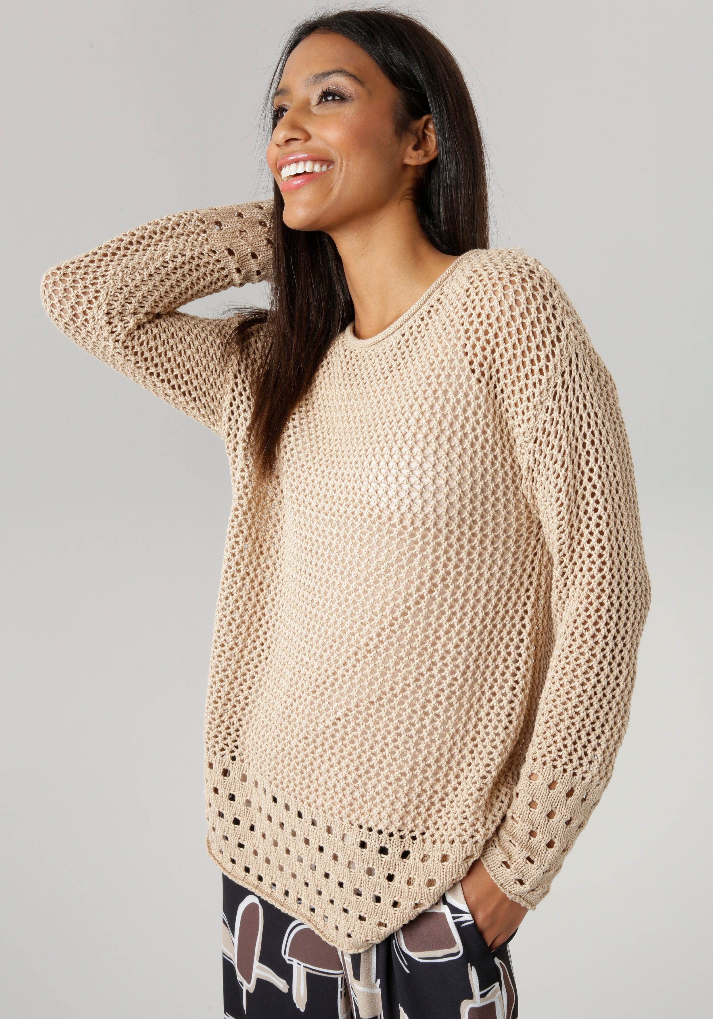 Aniston SELECTED Strickpullover in Netzoptik - NEUE KOLLEKTION