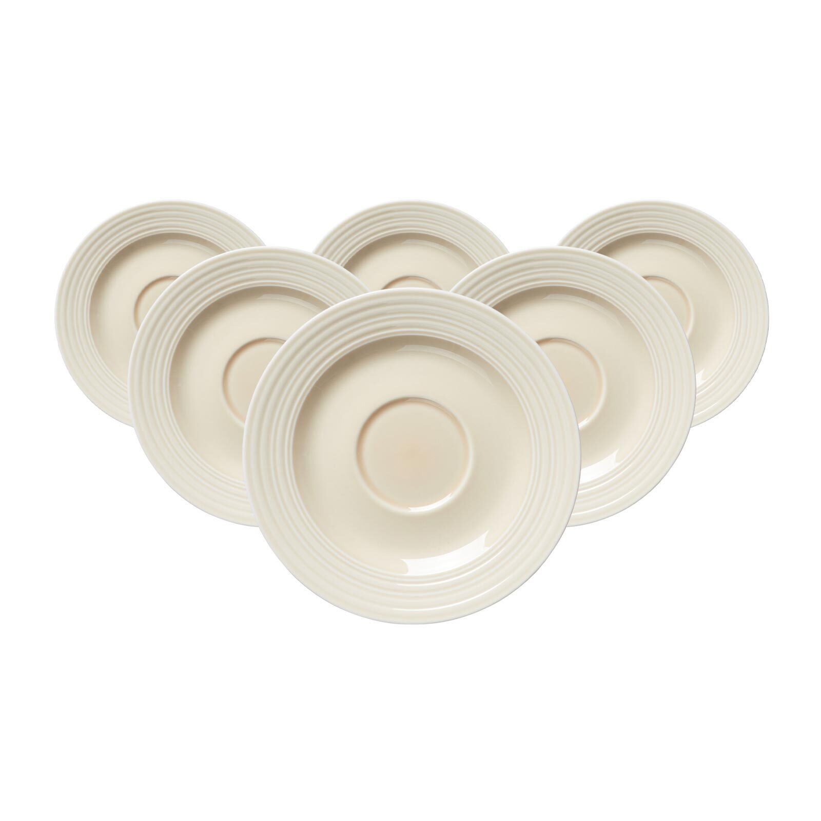 Ritzenhoff & Breker Untertasse Levi Kaffeeuntertassen ø 15,5 cm 6er Set, (6 St)