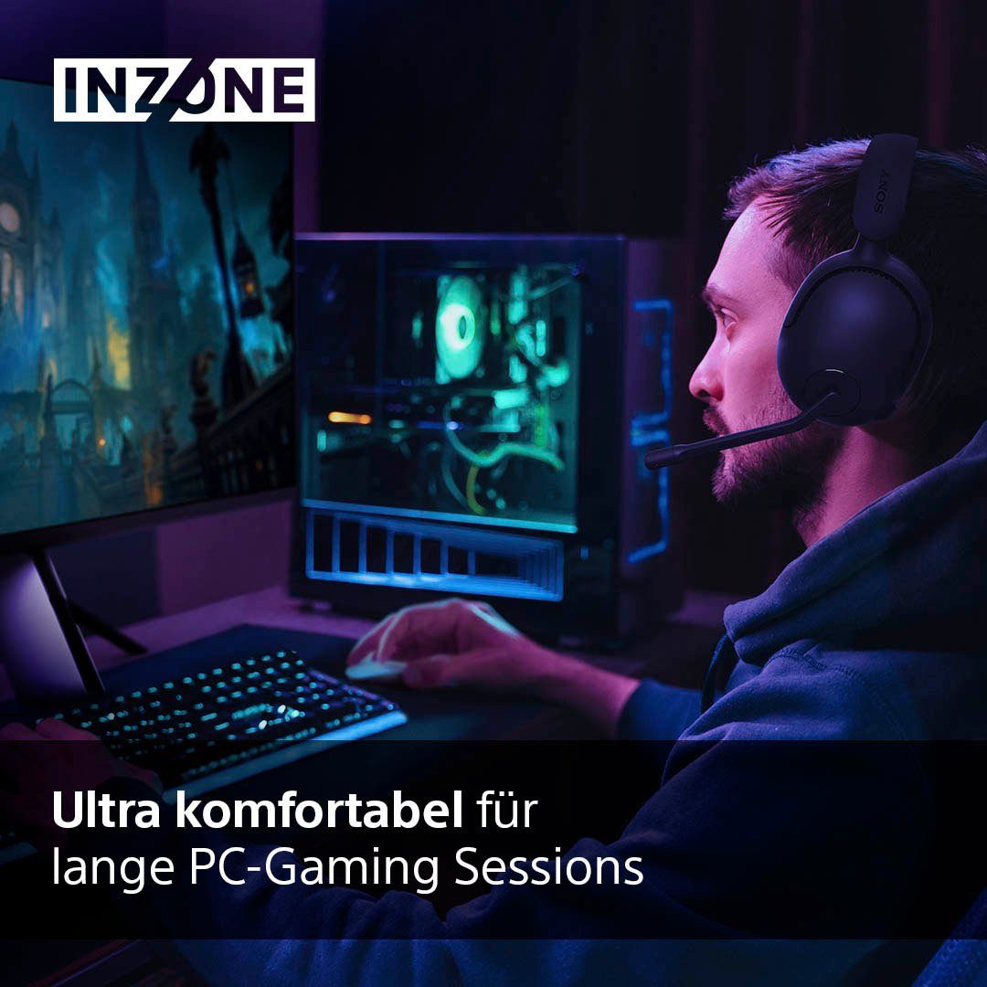 Sony INZONE H5 Gaming-Headset (Rauschunterdrückung, Bluetooth, 360 SpatialSound, 28Std Akkulaufzeit, geringe Latenz, Mic mit AI) – Bild 4 von 5