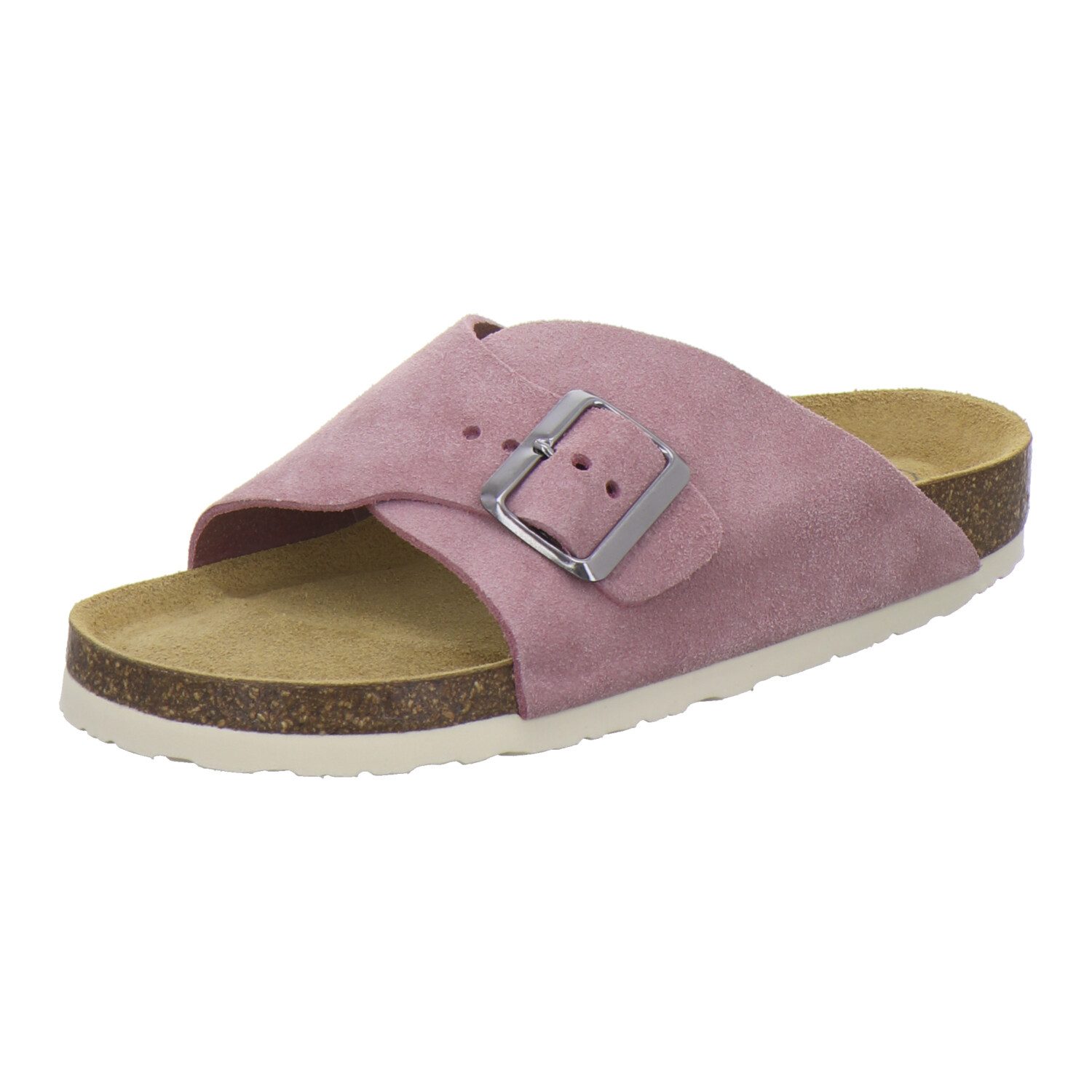 AFS-Schuhe 215065 Sommer Pantolette für Damen mit Fußbett, bequeme Sandalen aus Leder