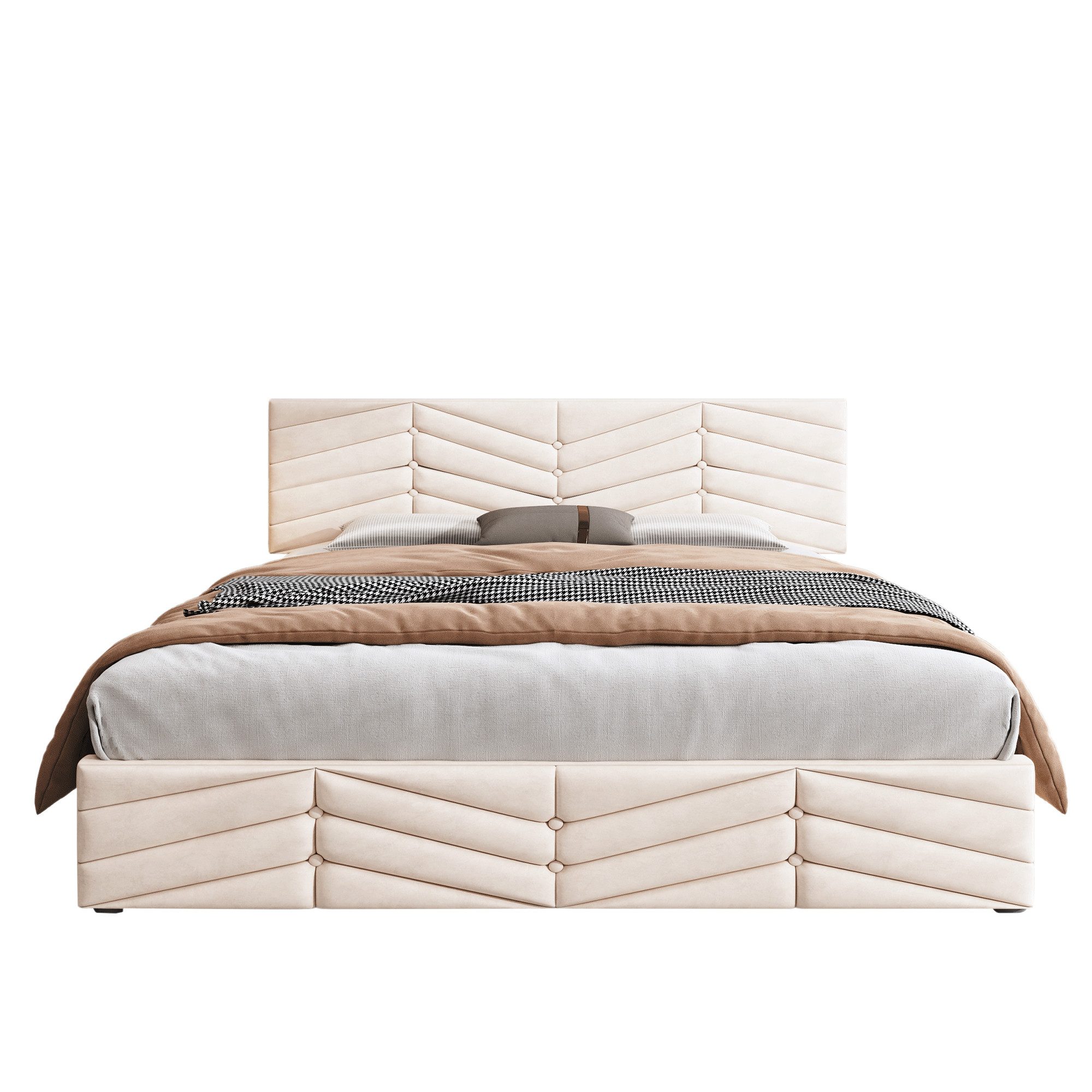 OKWISH Polsterbett Doppelbett Stauraumbett (160 x günstig online kaufen
