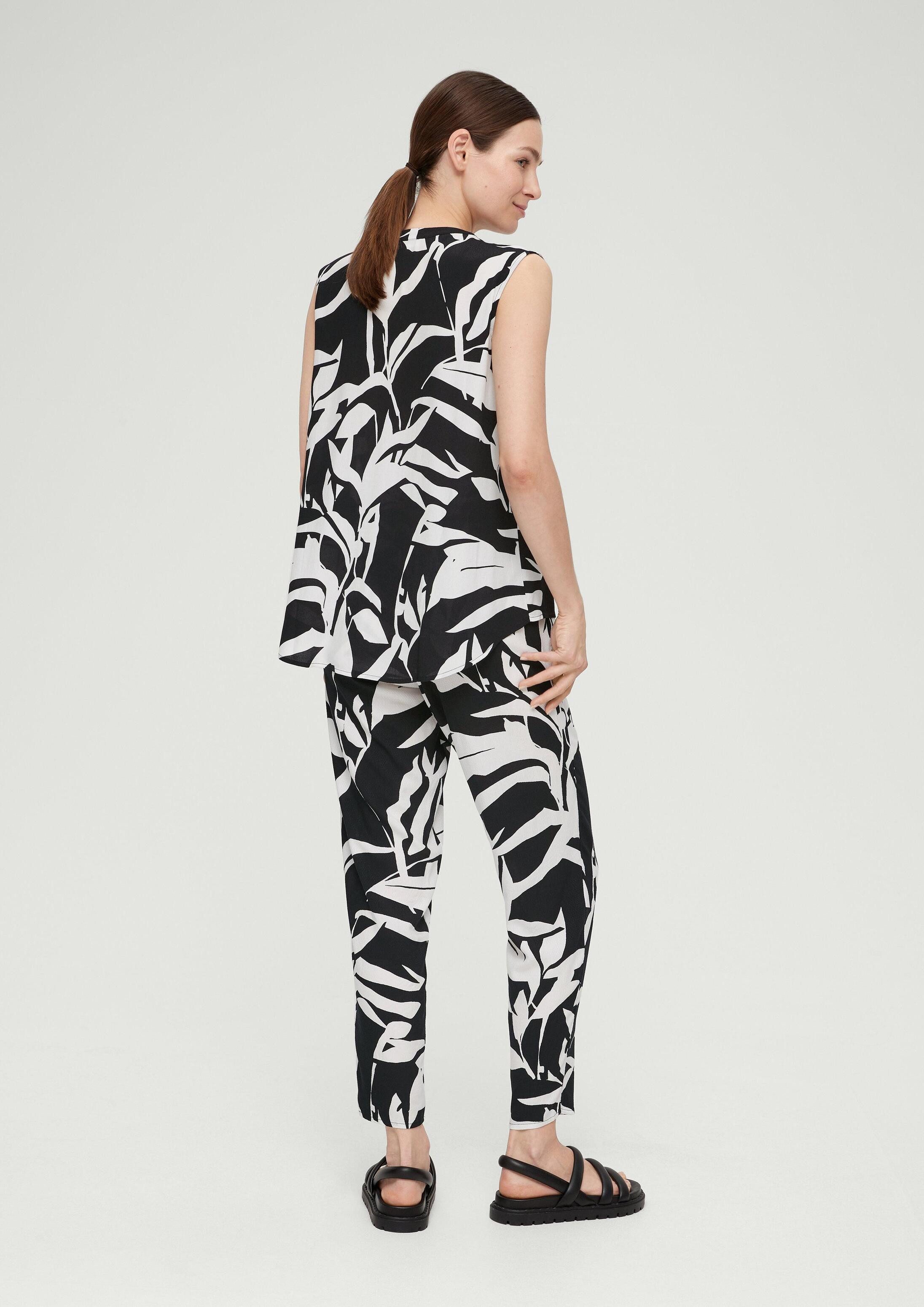 s.Oliver Blusentop Bluse Viskosebluse mit Crêpestruktur