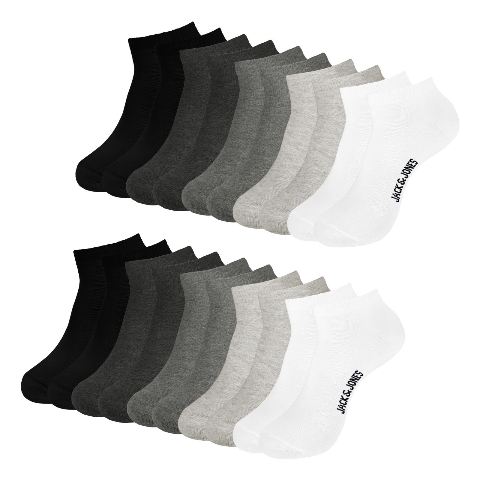 Jack & Jones Sneakersocken Jacbon Short Socks (10-Paar) mit elastischem Komfortbündchen