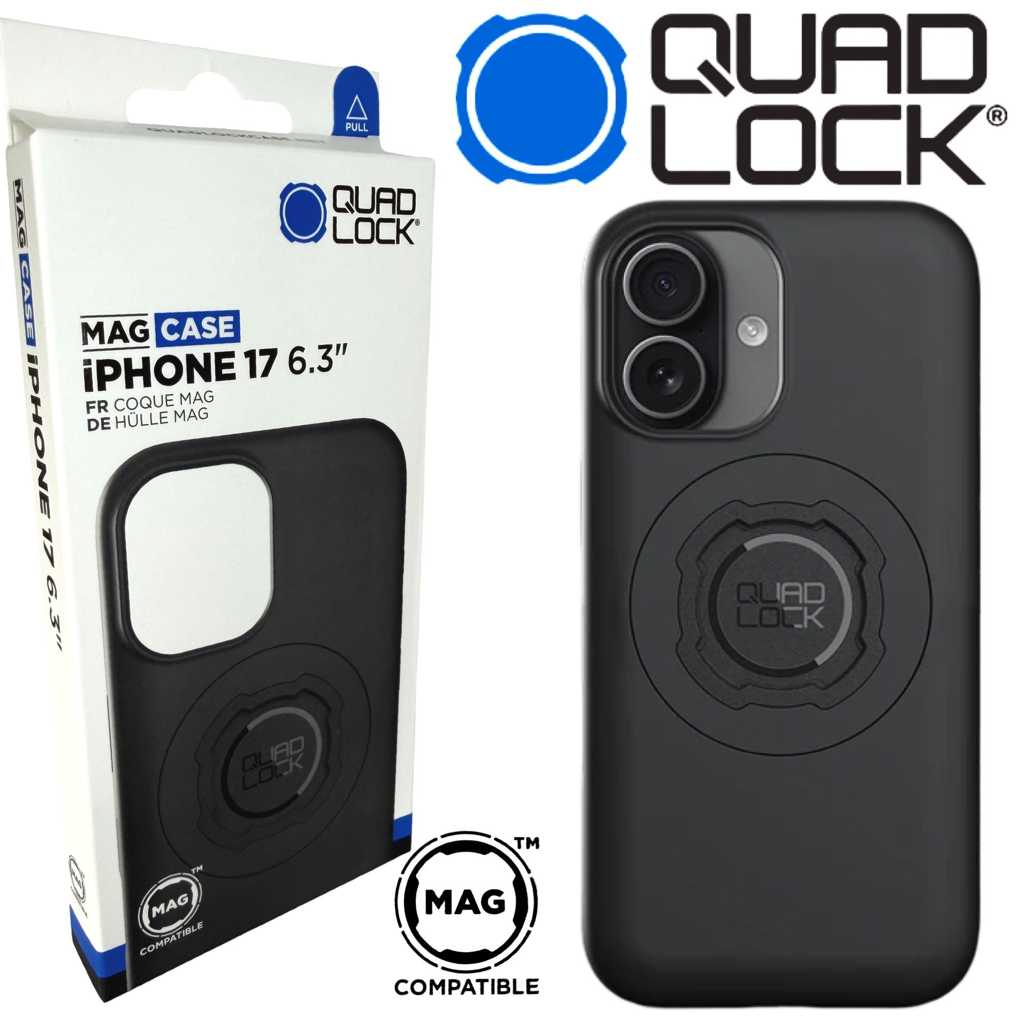 Quad Lock Handyhülle QUAD LOCK MAG Case Handy Schutz Hülle Halter passend für iPhone 17