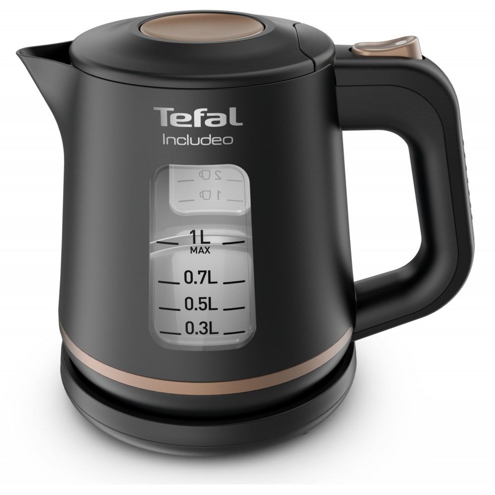 Tefal Елктрочайники Tefal KI5338 Includeo Елктрочайники schwarz/rose matt, 1 l, 2400 W, beidseitige Wasserstandsanzeige
