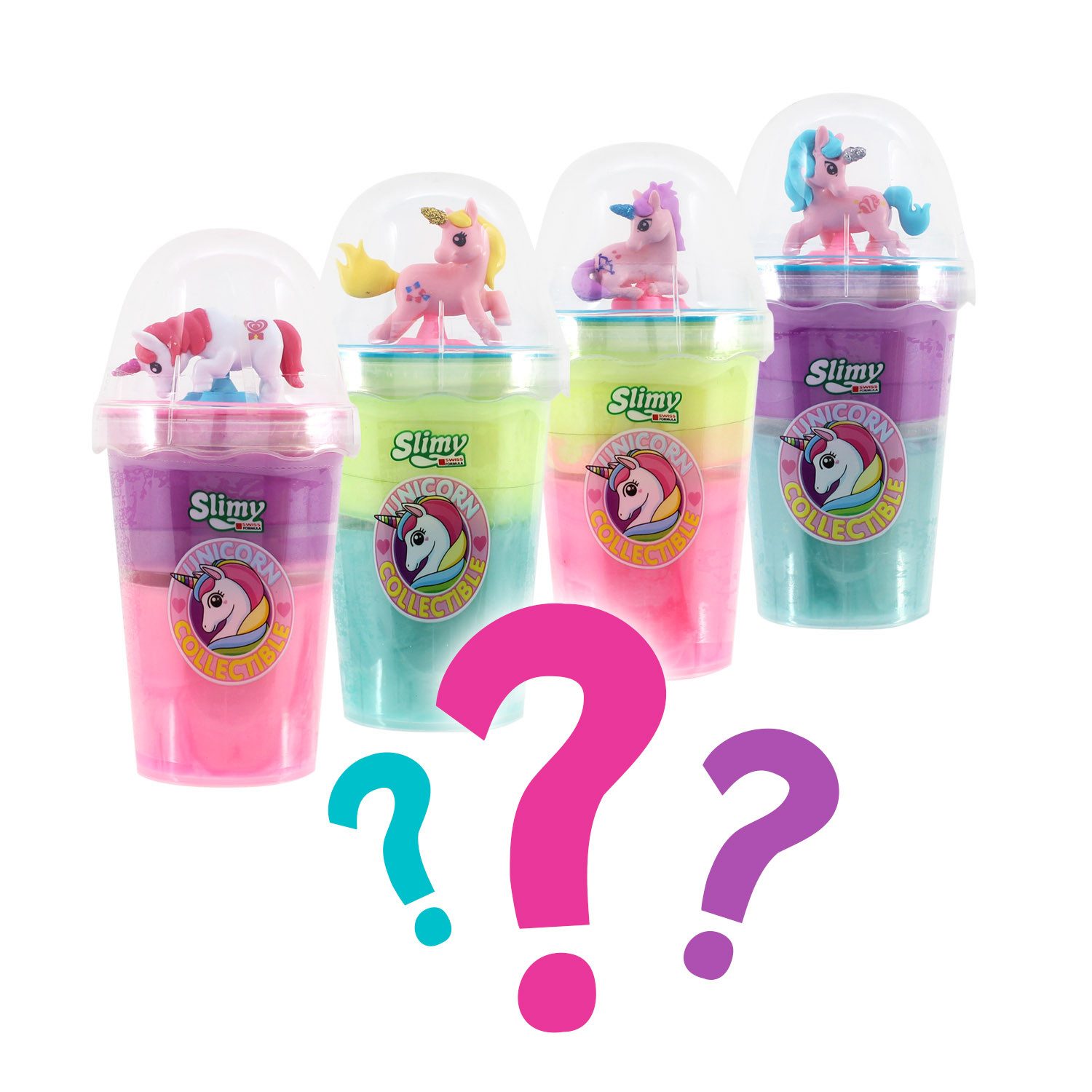 Slimy® Knete Unicorn Collectible (1-tlg), 155g Original Slimy Slime Spielmasse mit Sammelfigur