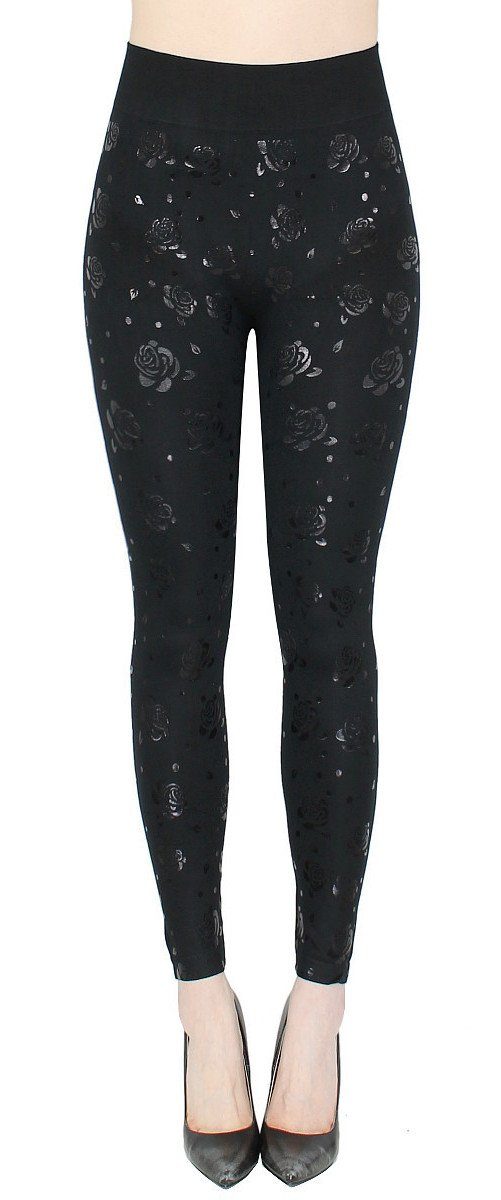dy_mode Highwaist Leggings Damen Leggings Schwarz günstig online kaufen