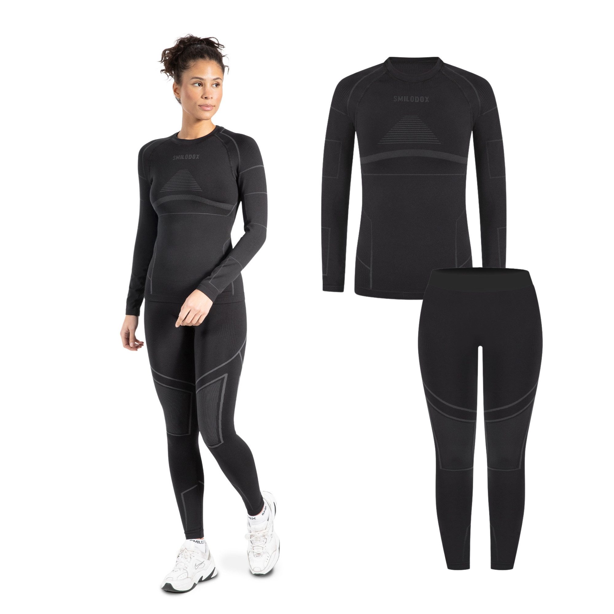 Smilodox Thermounterhemd Thermounterwäsche - Funktionswäsche - Thermowäsche ideal für Wintersportaktivitäten, atmungsaktiv, Seamless