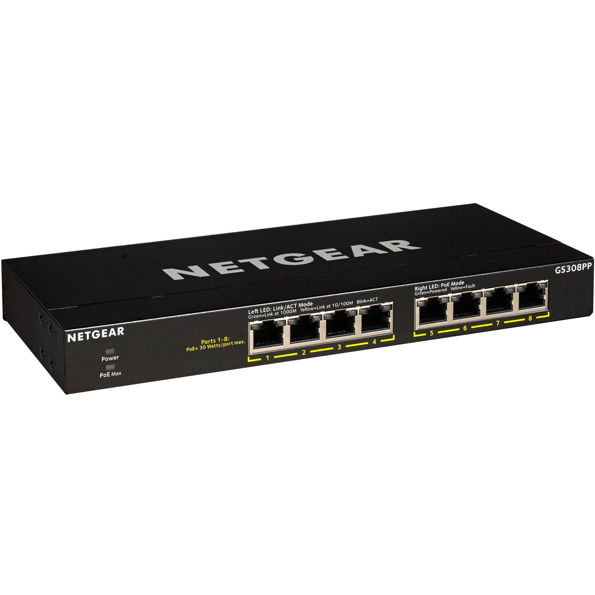 NETGEAR Netgear GS308PP, Switch Netzwerk-Switch | Router