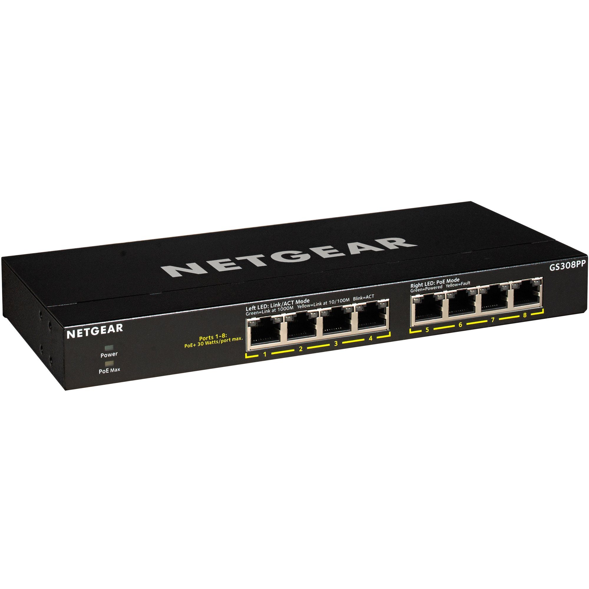 Switch NETGEAR Netgear Netzwerk-Switch GS308PP,