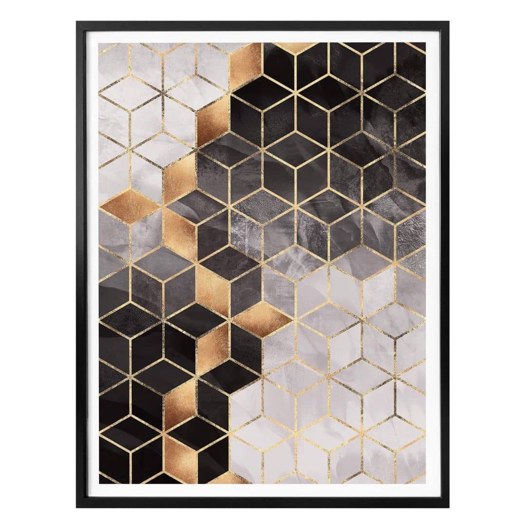 K&L Wall Art Poster Art Deco Wandbild Mädchenzimmer Shabby Chic Poster Schlafzimmer, kunstvolle Wandposter aus 200g/m² Posterpapier, geometrische Wandbilder fürs Wohnzimmer Poster inspirierende Boho Deko