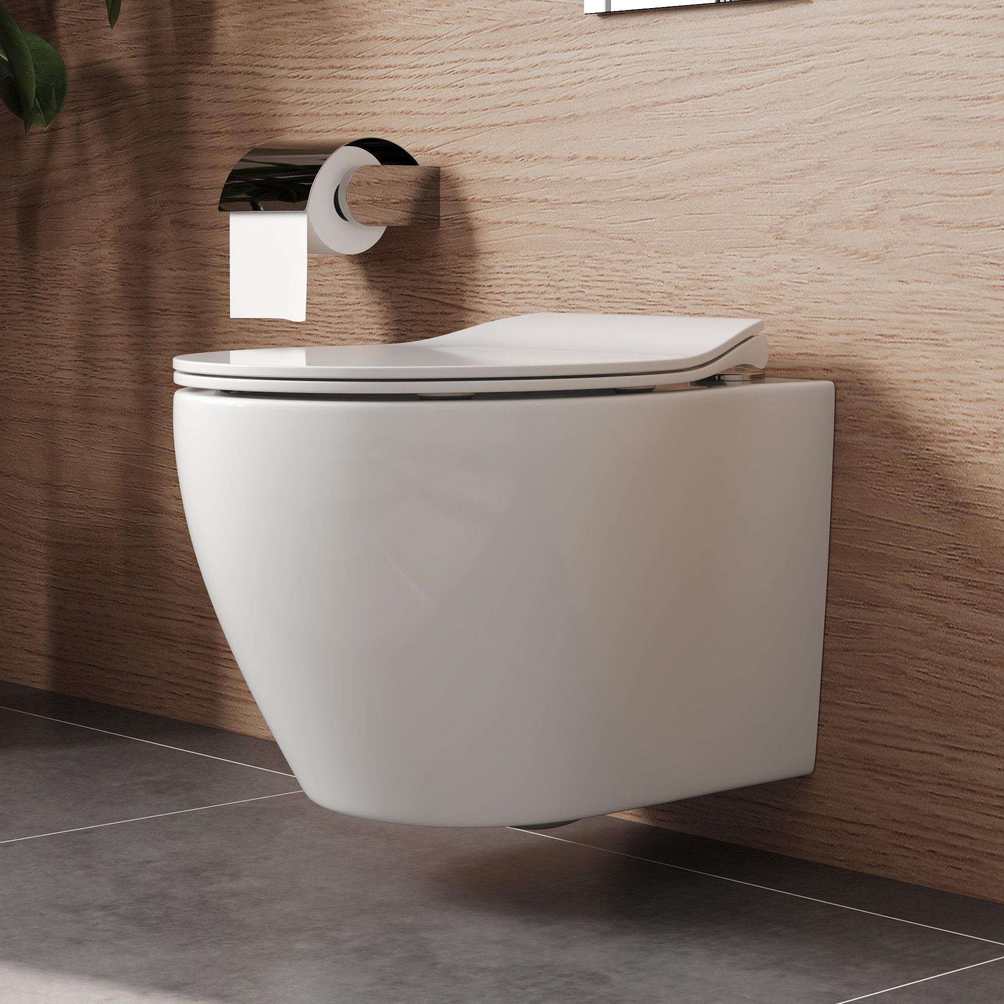 DeerValley Tiefspül-WC DeerValley Hänge WC Spülrandlos, Hänge, Packung, Wassertank nicht enthalten