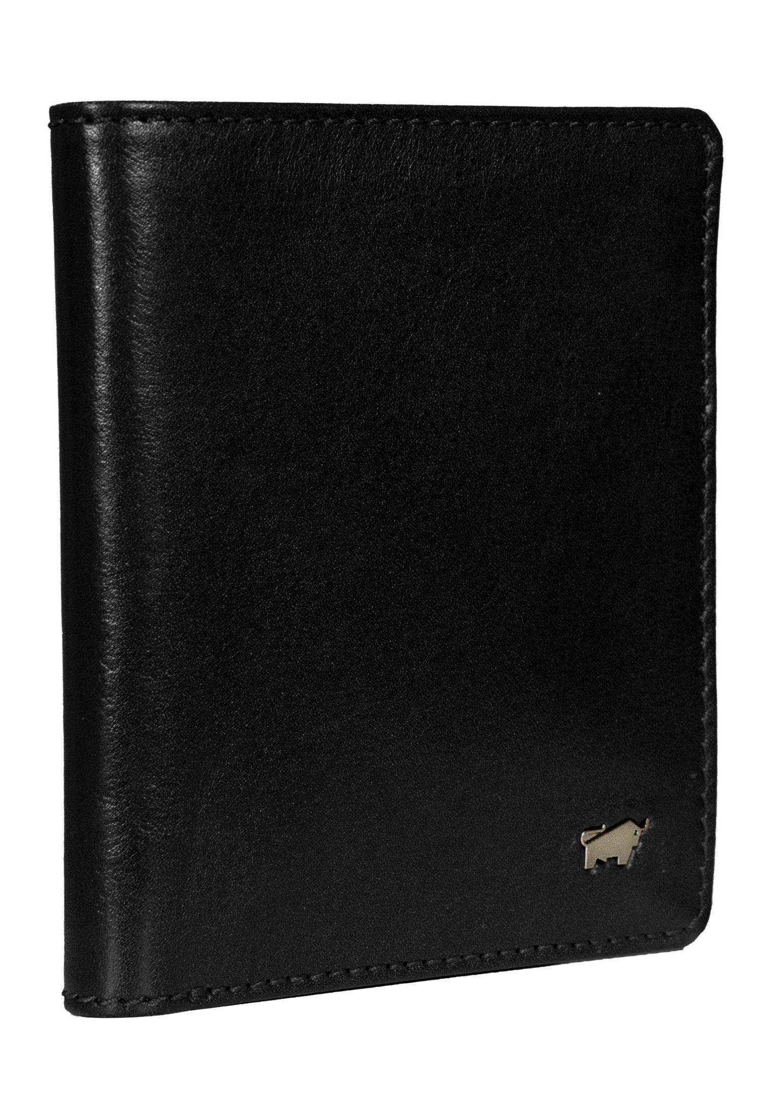 Braun Büffel Geldbörse COUNTRY mit Kartensammler für viel H RFID schwarz Stauraum 15CS, Geldbörse