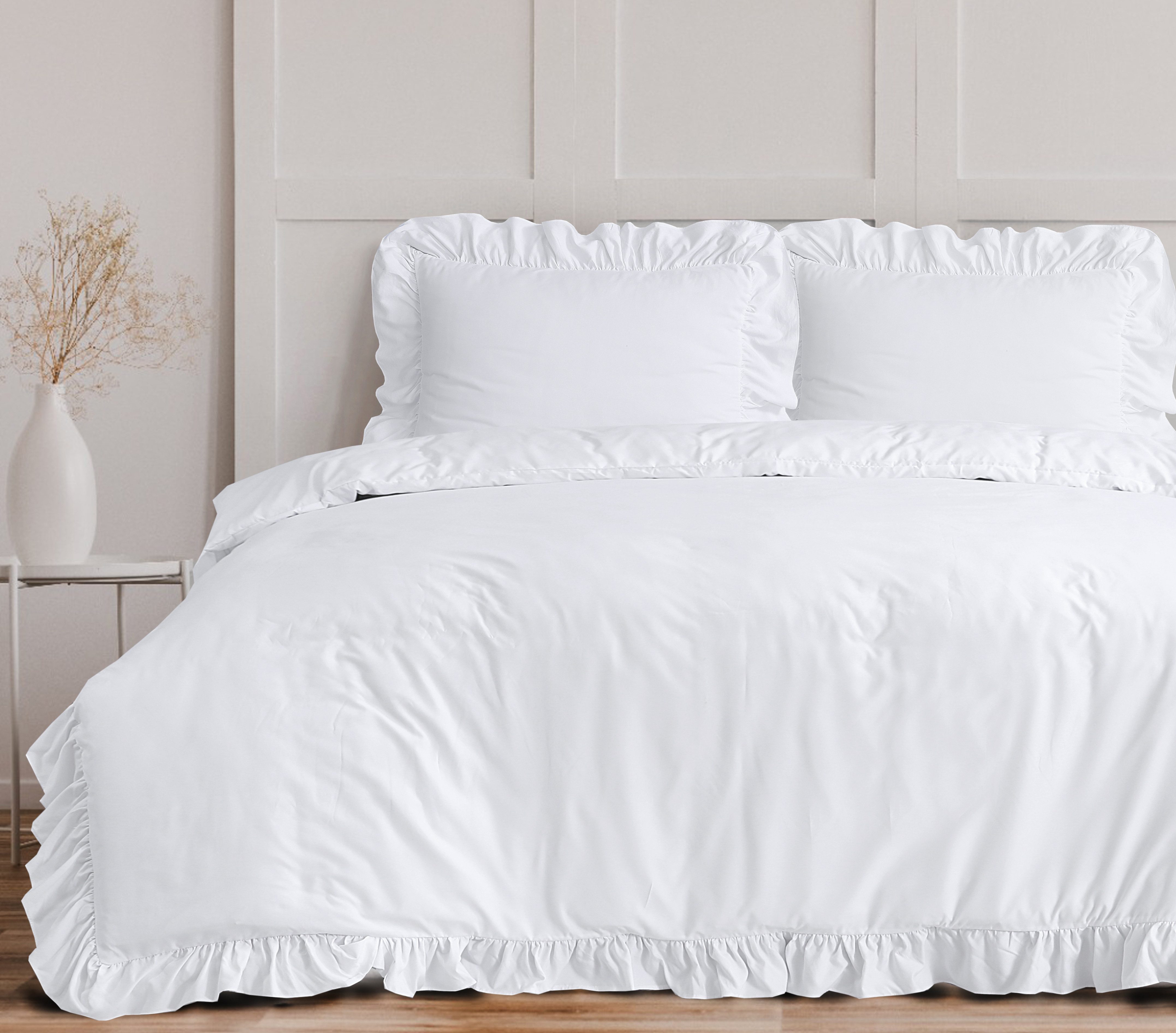 Sitheim-Europe Bettwäsche Ruffles Bettbezug & Kissenbezüge, Mikrofaser, 2 teilig