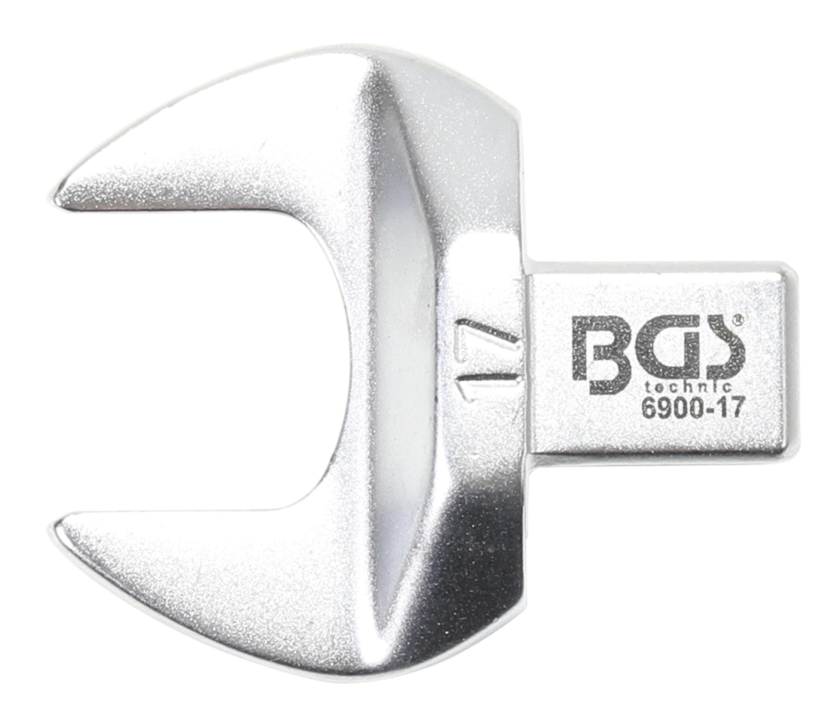 BGS technic Maulschlüssel Einsteck-Maulschlüssel, 17 mm, Aufnahme 9 x 12 mm