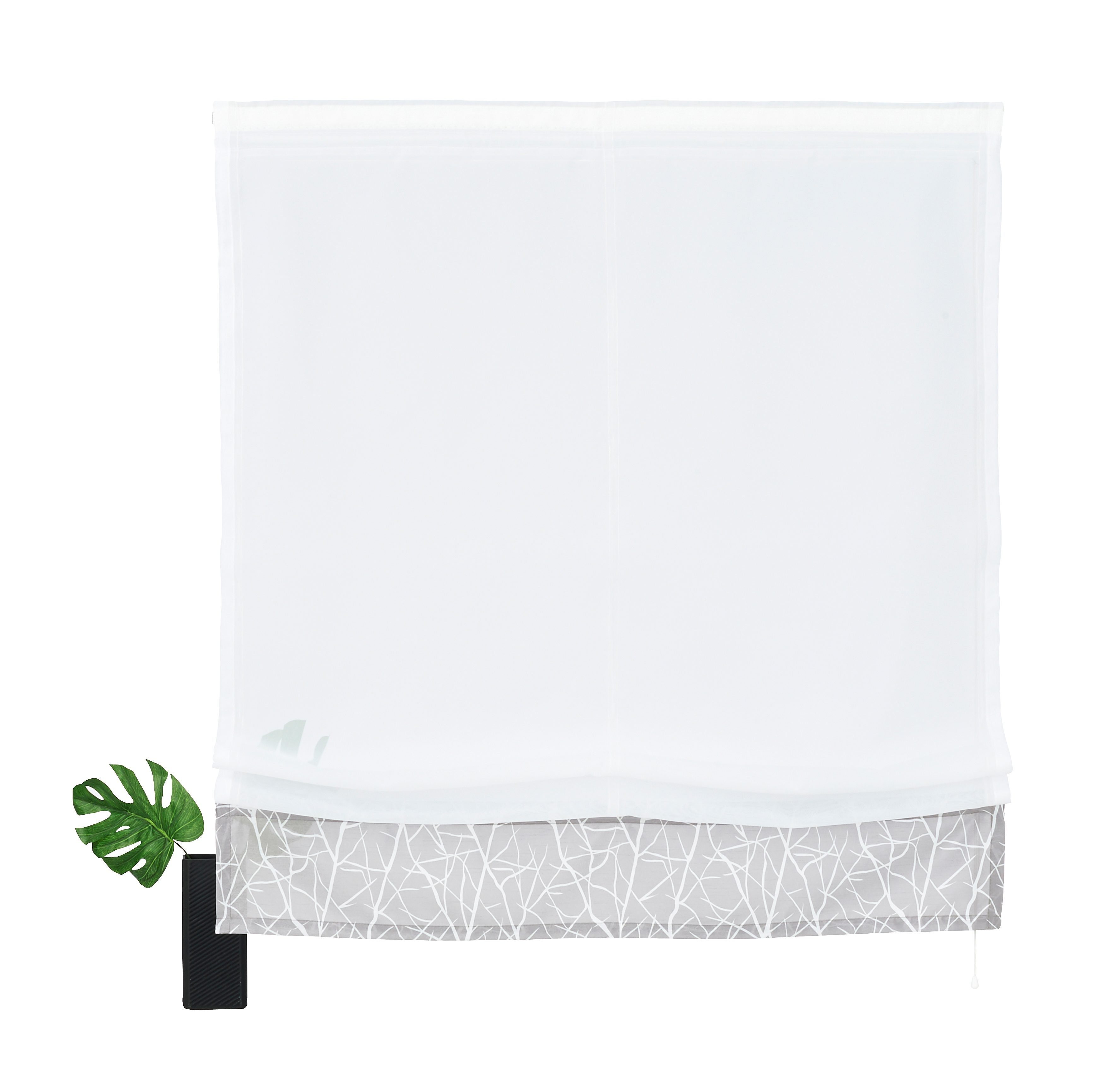 Raffrollo Camposa, my home, mit Klettband, Transparent, Voile, Polyester