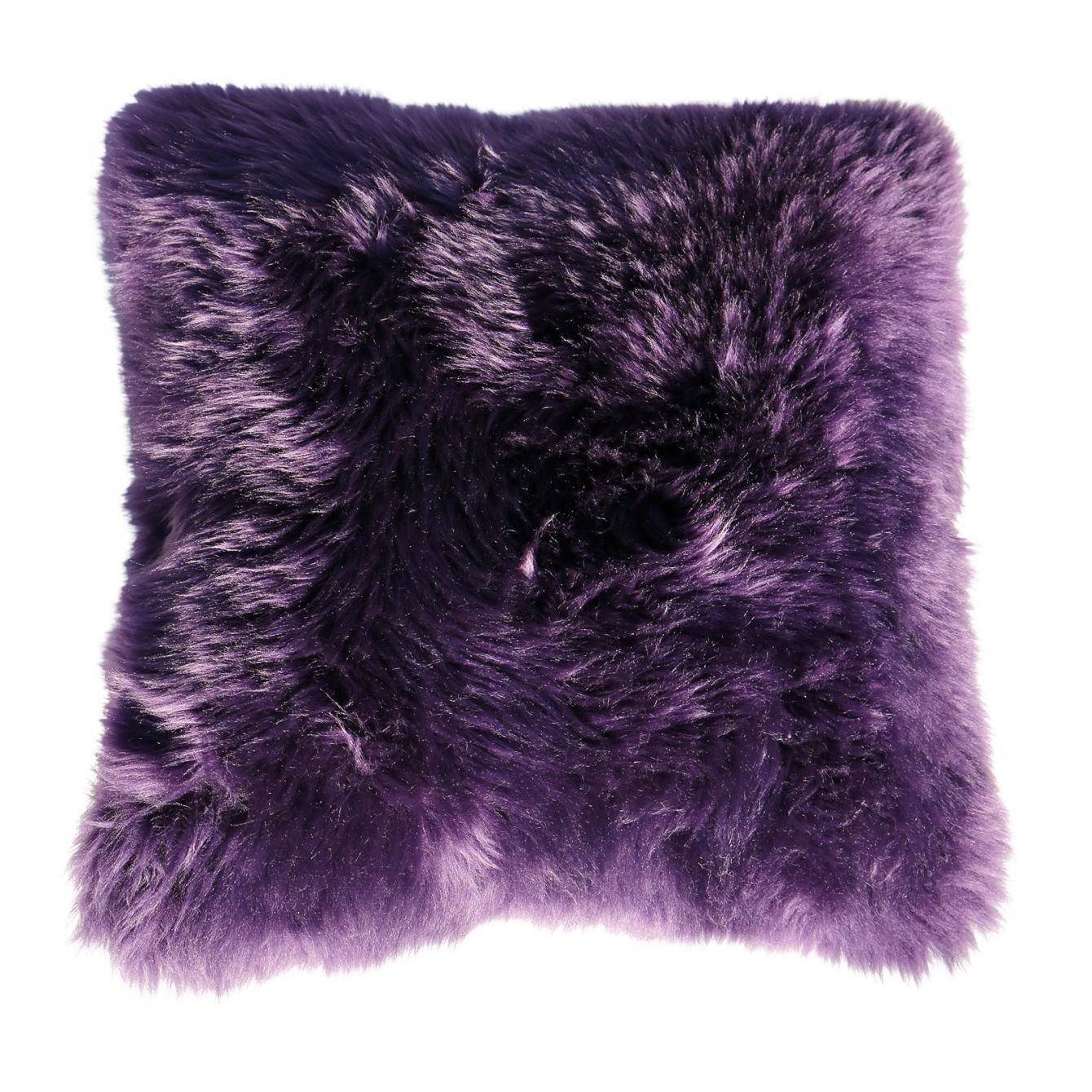 Hollert Dekokissen, Lammfellkissen Lange Wolle echt Merino Schaffell inkl. Inlett Daunenkissen. € 50,00