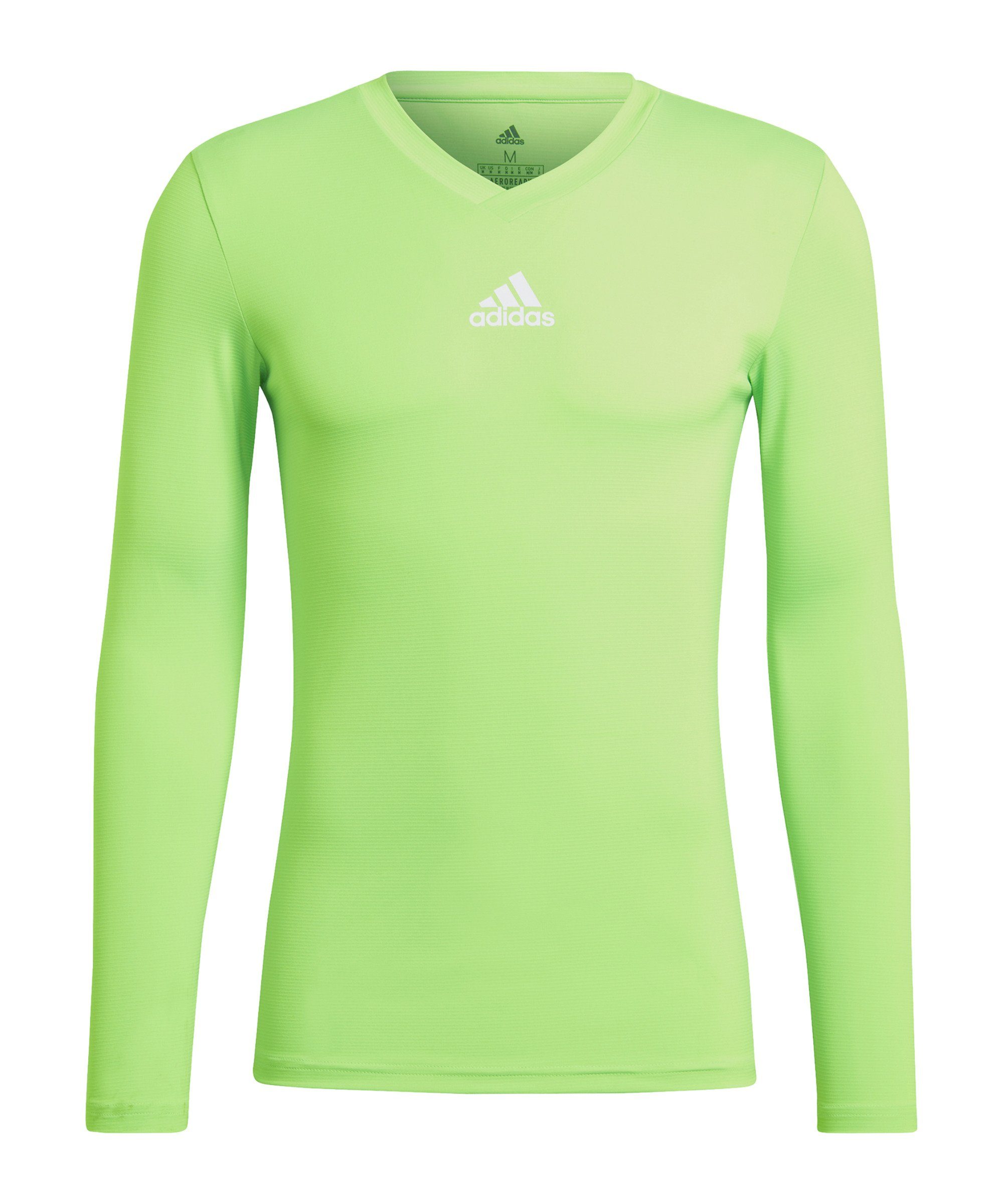 adidas Performance Funktionsshirt Team Base Top langarm Nachhaltiges Produkt gruenweiss