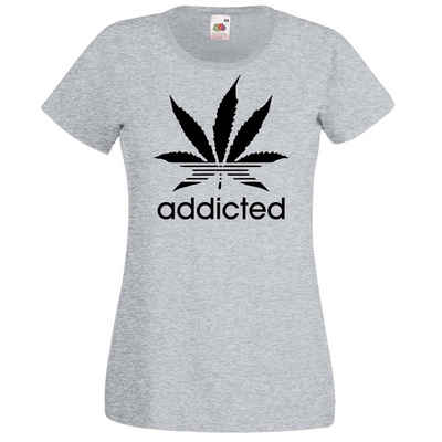 Youth Designz T-Shirt Addicted Damen T-Shirt mit Trendigem Frontprint