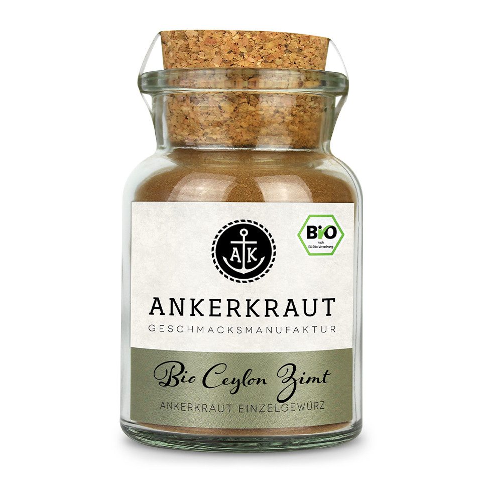 Ankerkraut Gewürz BIO Ceylon Zimt, BIO Ceylon Zimt, 55g im Korkenglas