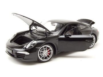 Welly Modellauto Porsche 911 (991) Carrera S 2012 schwarz Modellauto 1:18 Welly, Maßstab 1:18