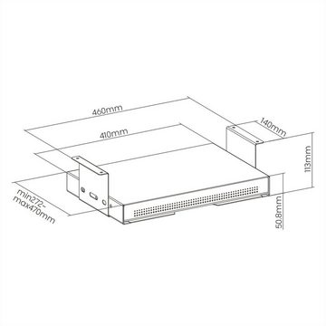 ROLINE Untertisch-Schublade mit Ablagefläche Halterung, (slim)
