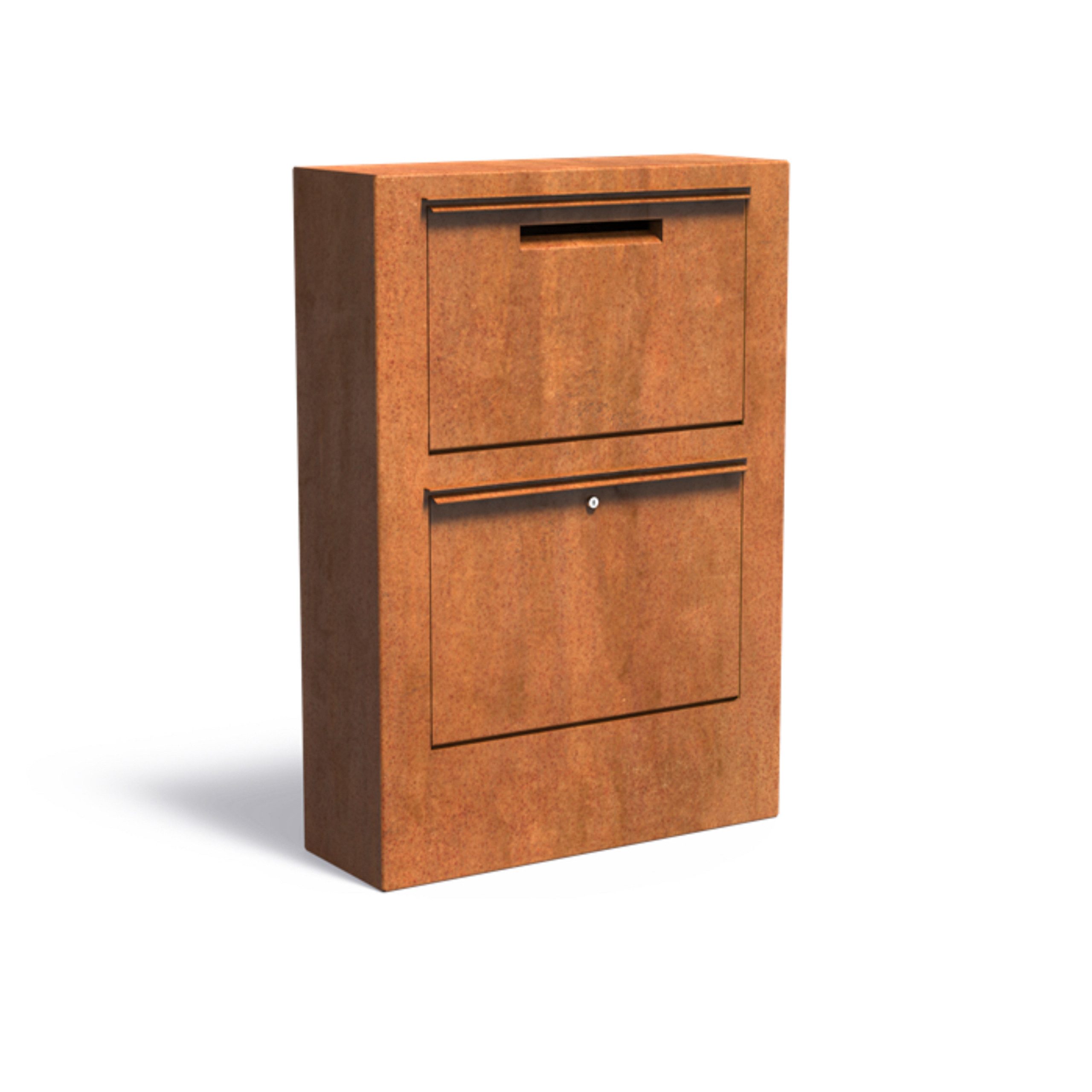 Adezz Briefkasten Adezz Paca Briefkasten aus Cortenstahl Postkasten Inkl. Schloss mit 2